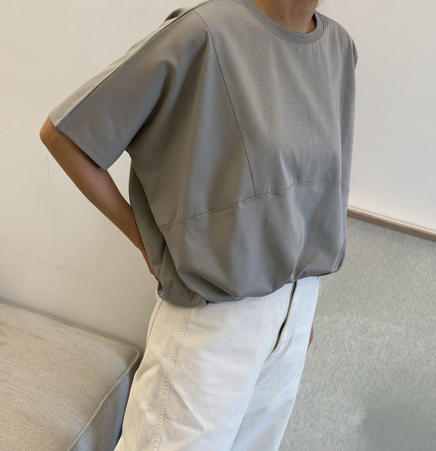 DM07 / UNEVEN HEM LOOSE FIT TOP