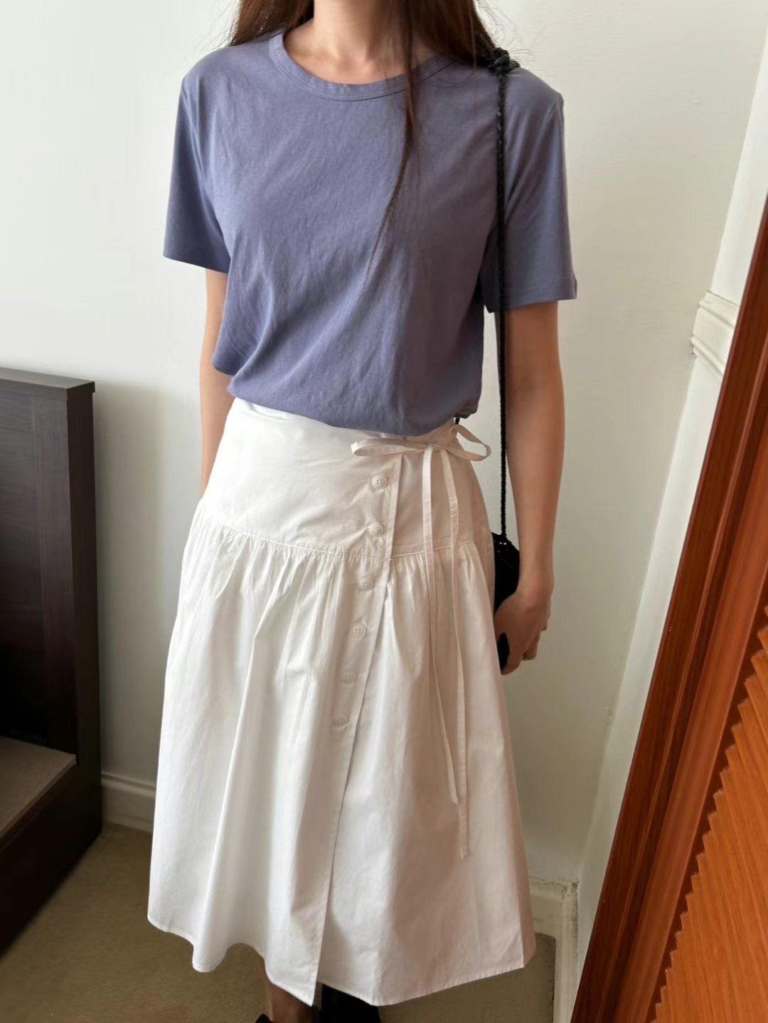 DEACON SIDE TIES MIDI SKIRT