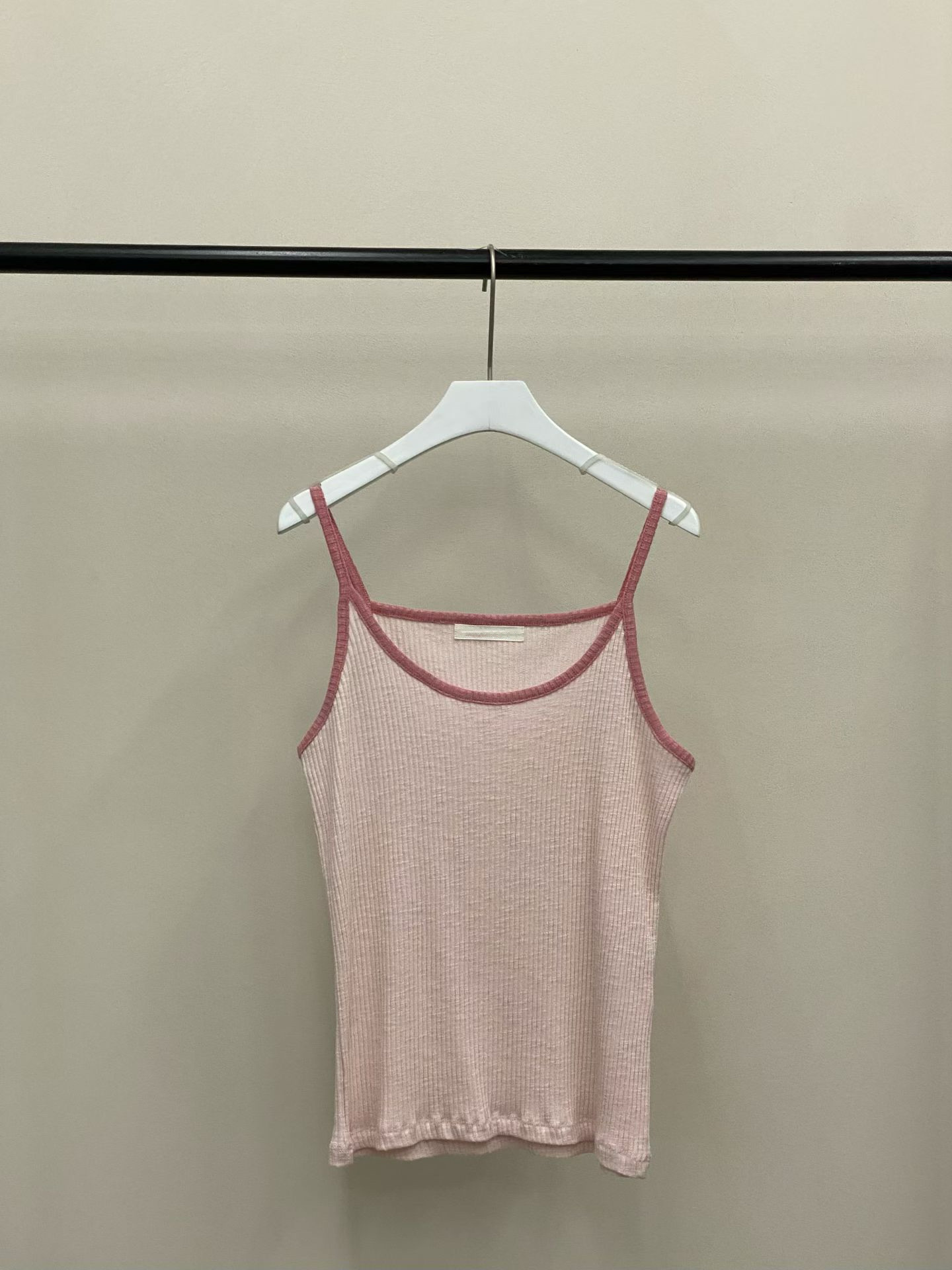 PG20 / CONTRAST TRIMMING RIBBED TANK TOP