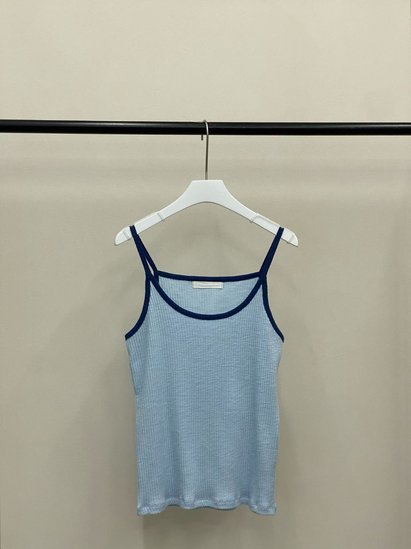 PG20 / CONTRAST TRIMMING RIBBED TANK TOP