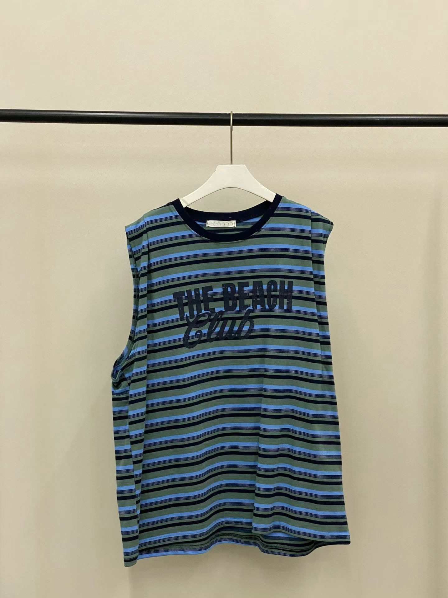 PG21 / "THE BEACH CLUB" STRIPE MUSCLE TANK TOP