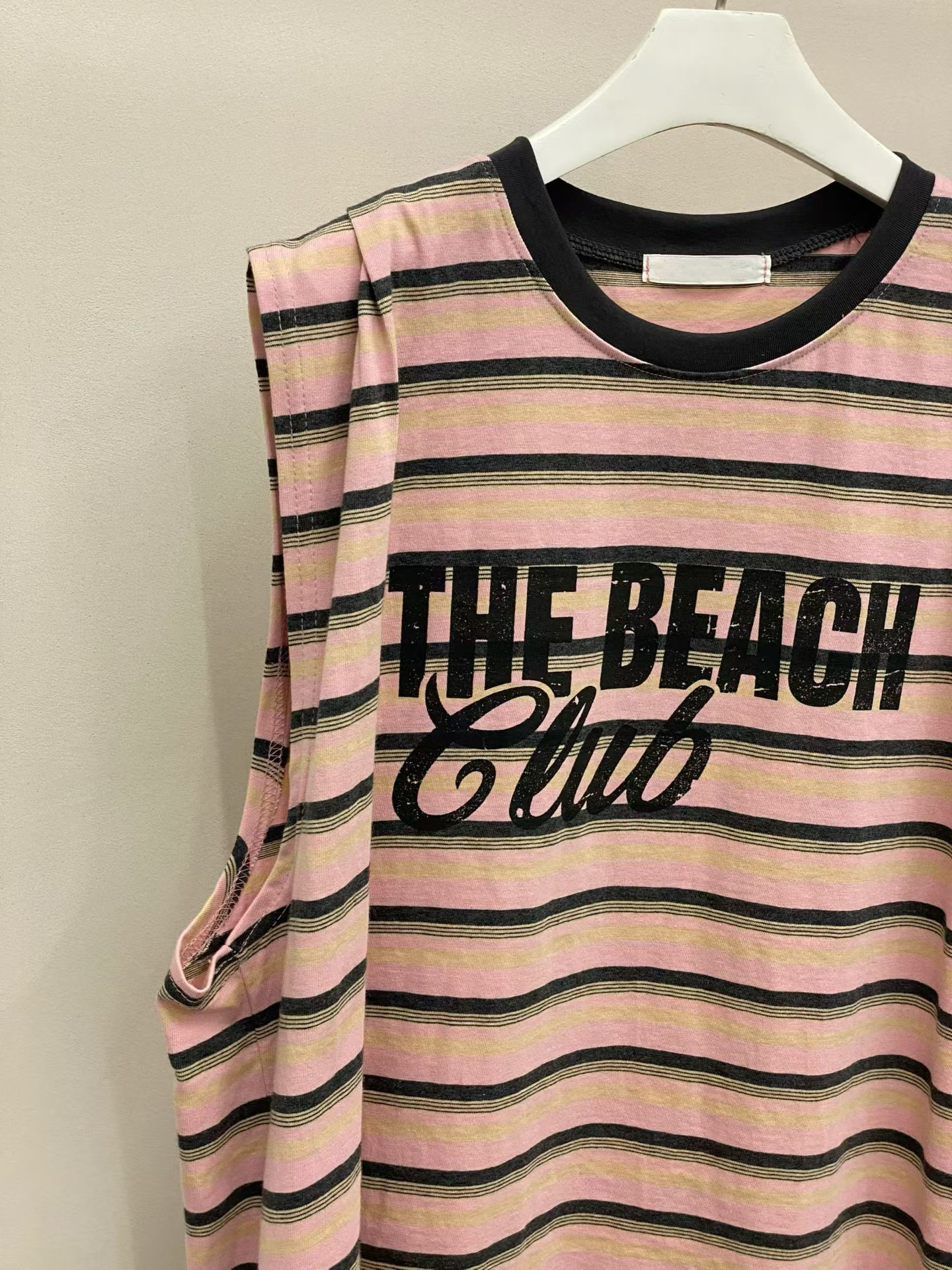 PG21 / "THE BEACH CLUB" STRIPE MUSCLE TANK TOP