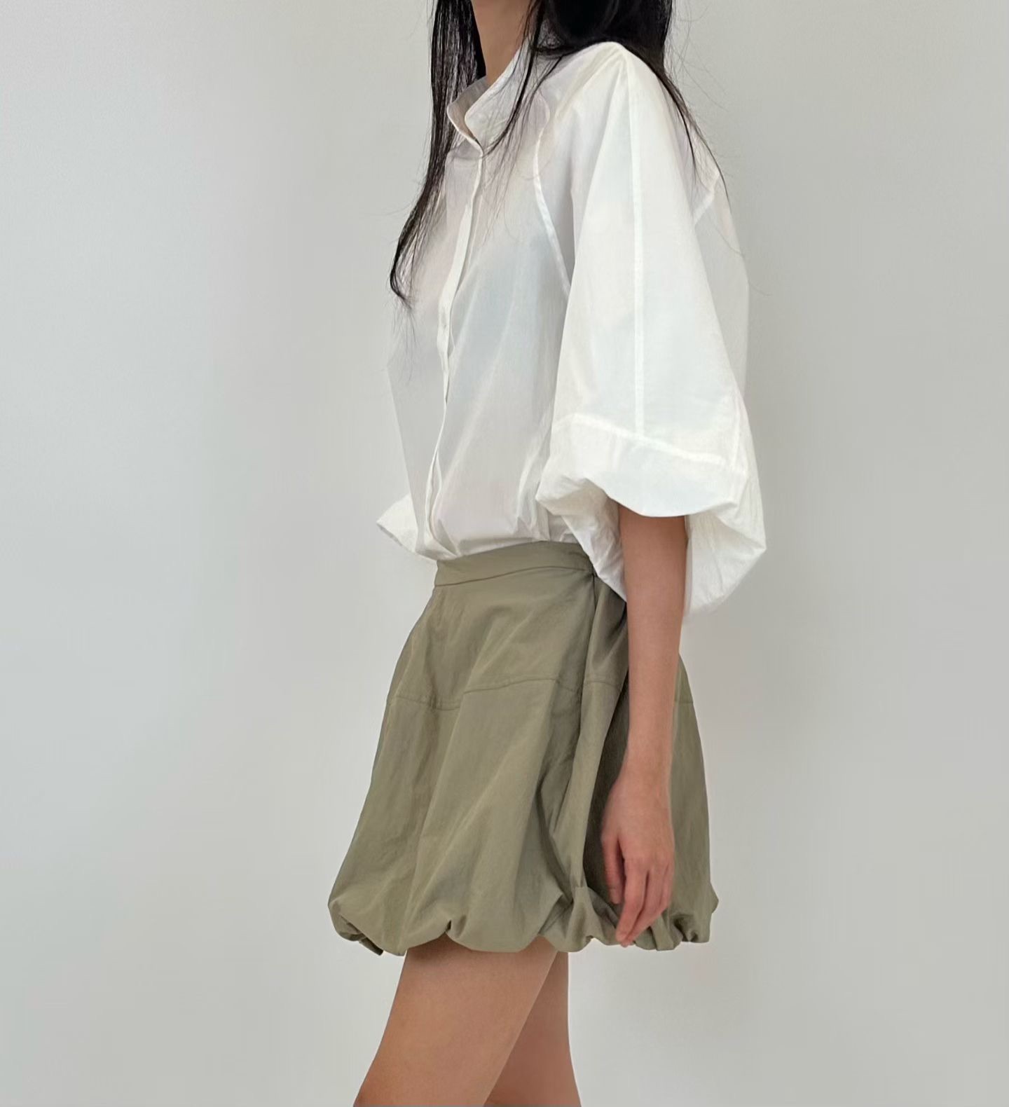 EY20 / ELASTIC WAISTBAND BUBBLE SKIRT