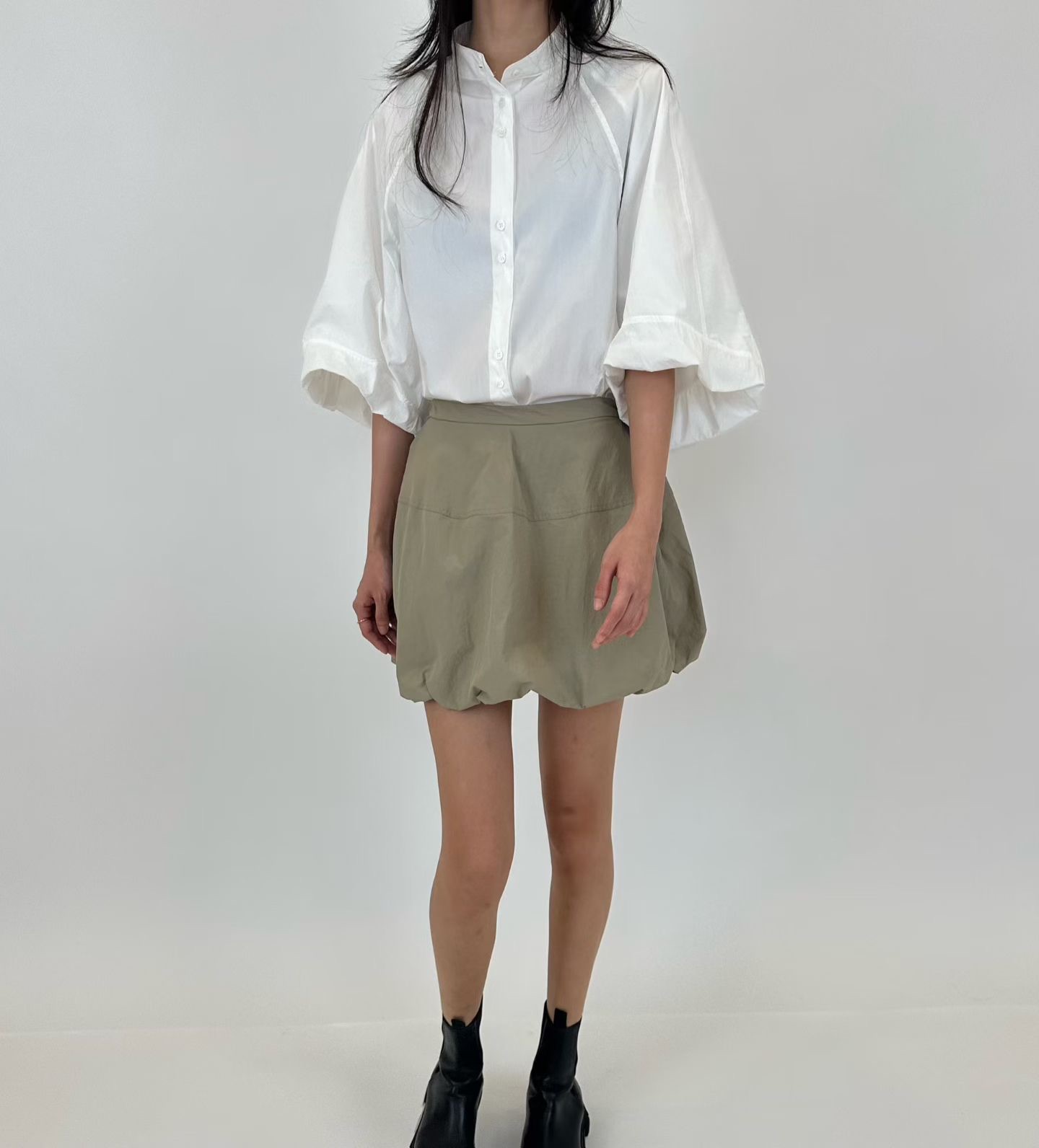 EY20 / ELASTIC WAISTBAND BUBBLE SKIRT