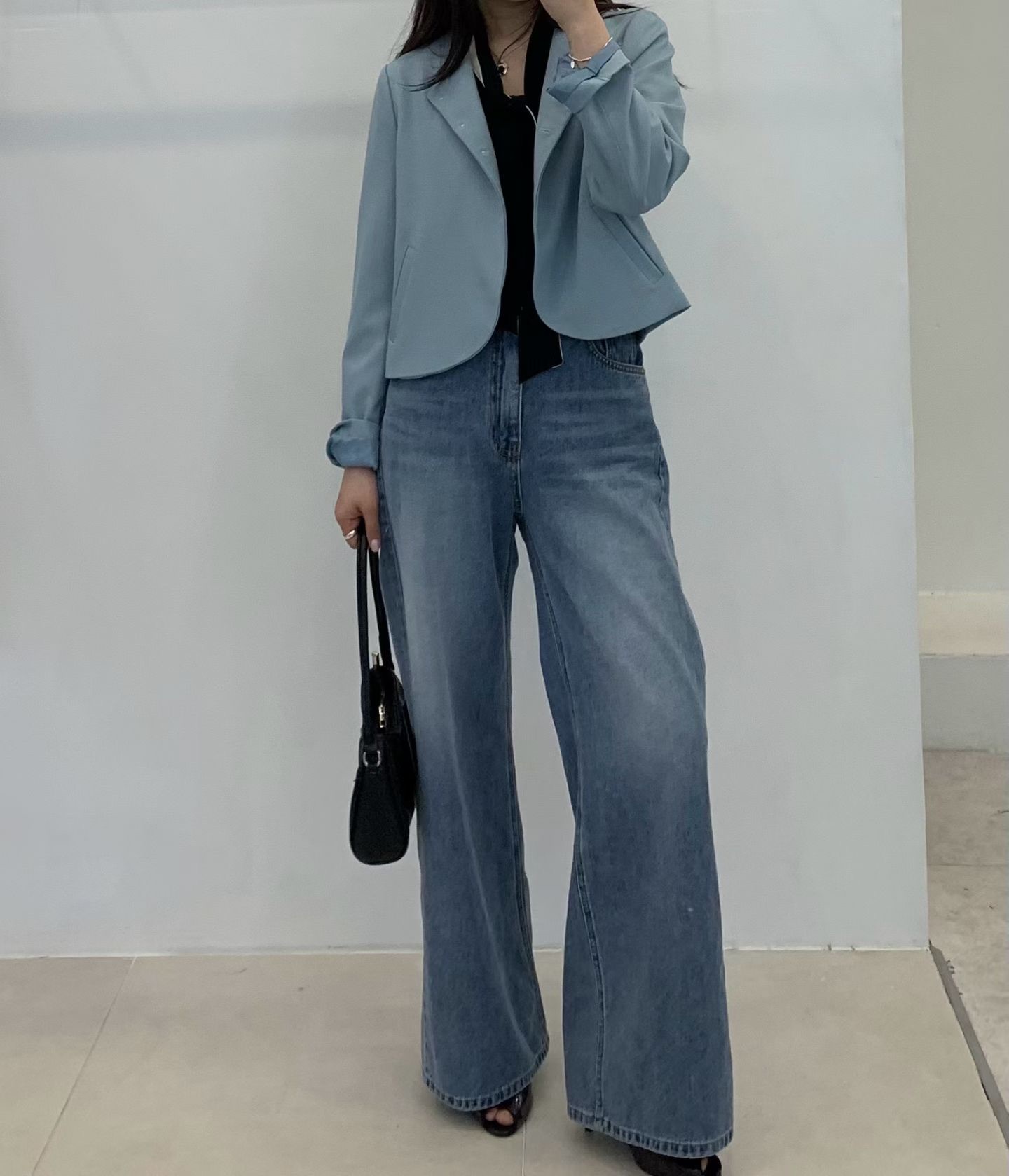 FP14 / FRONT BUTTON CURVED JACKET