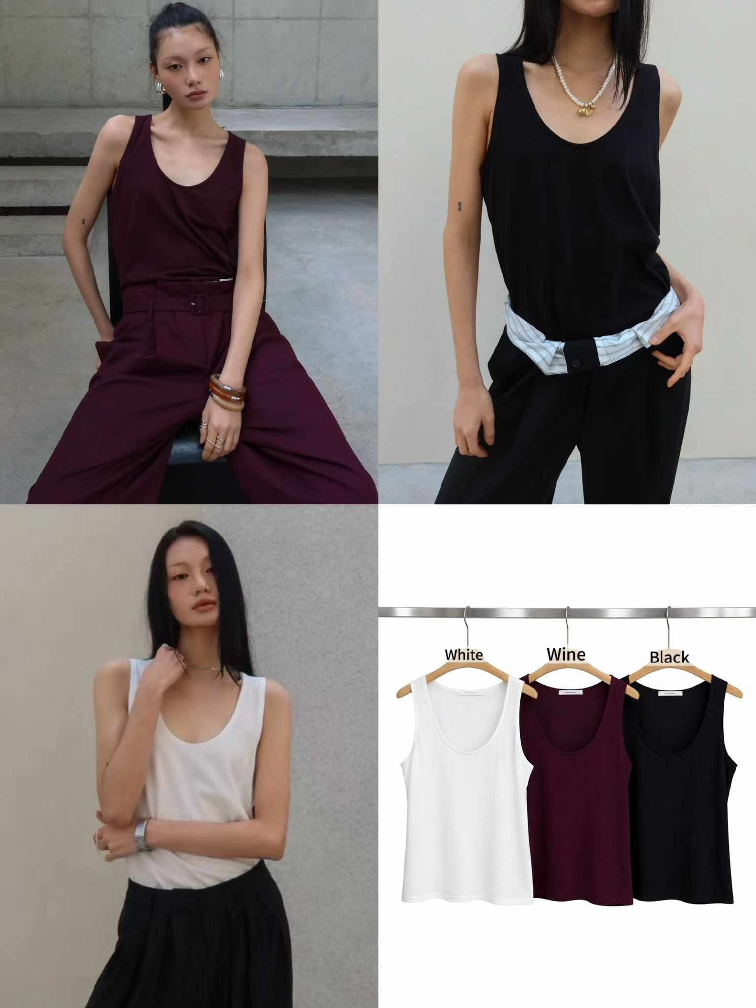 BY10 / SCOOP NECKLINE TANK TOP