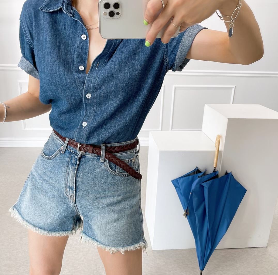 FG24 / WOVEN CALF LEATHER BELT