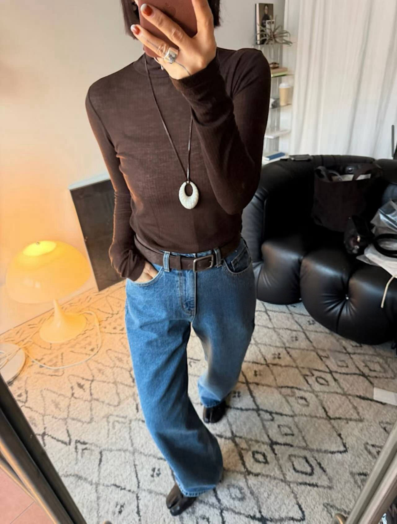 FG25 / SUEDE BUCKLE CALF LEATHER BELT