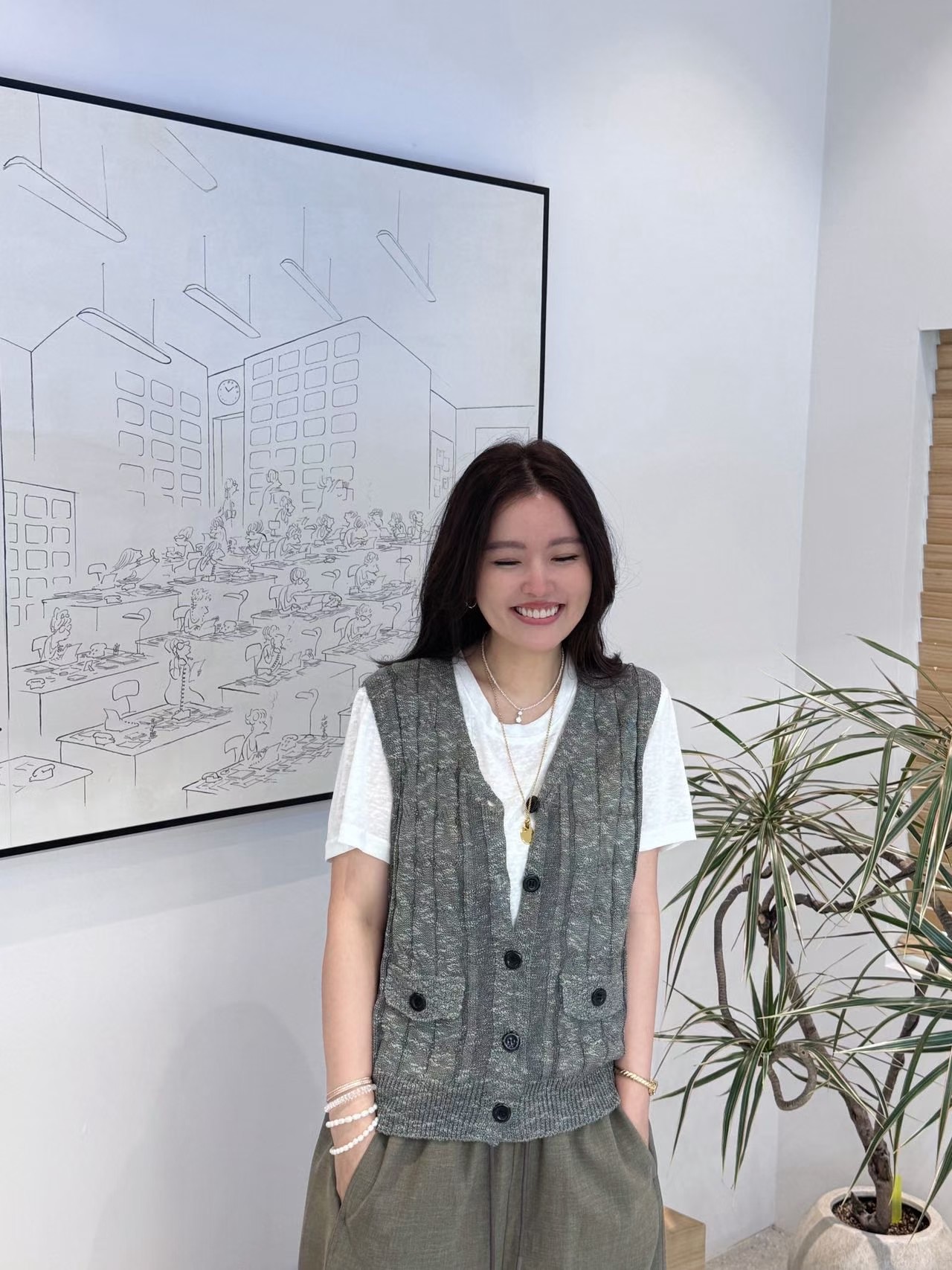 UE26 / CABLE KNIT VEST TOP