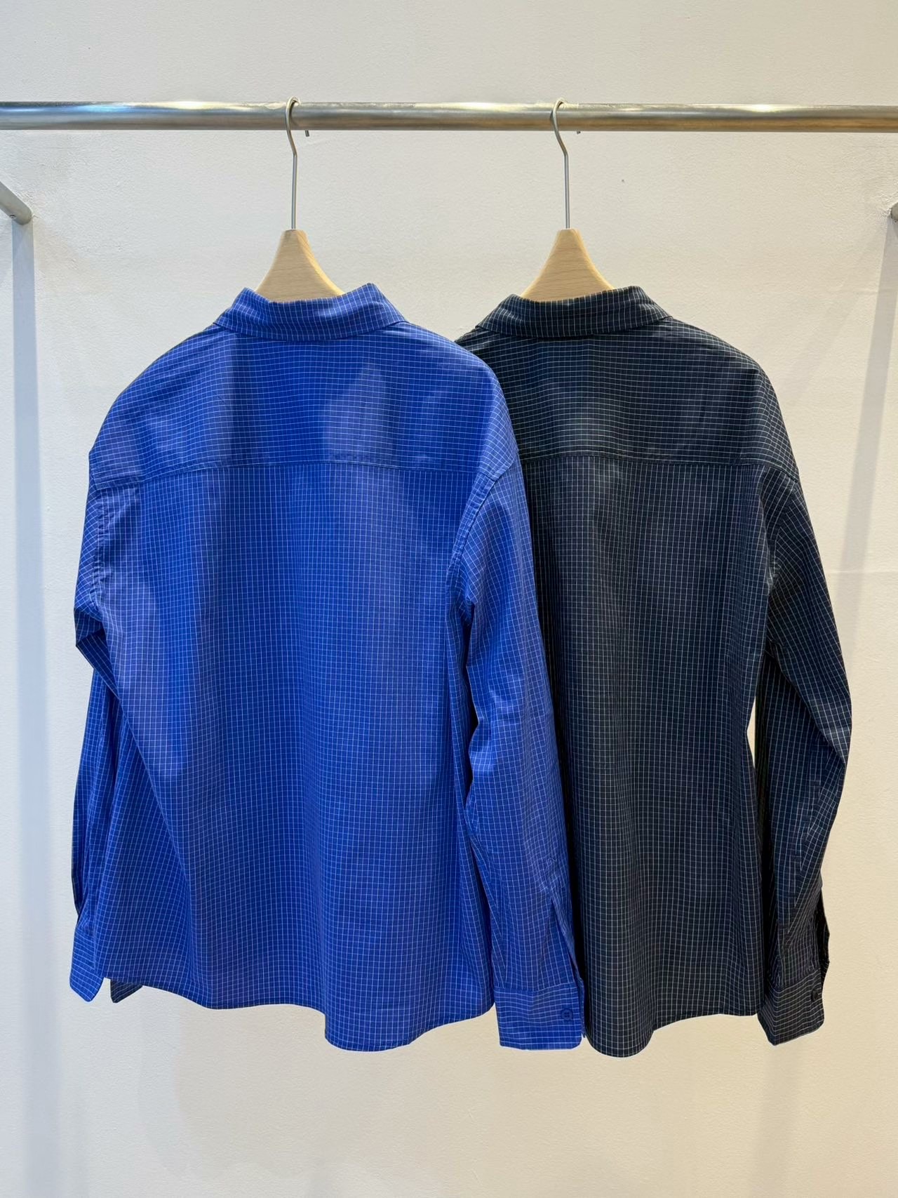 UE29 / CHECKERED SHIRT WITH DOVE EMBROIDERY LOGO