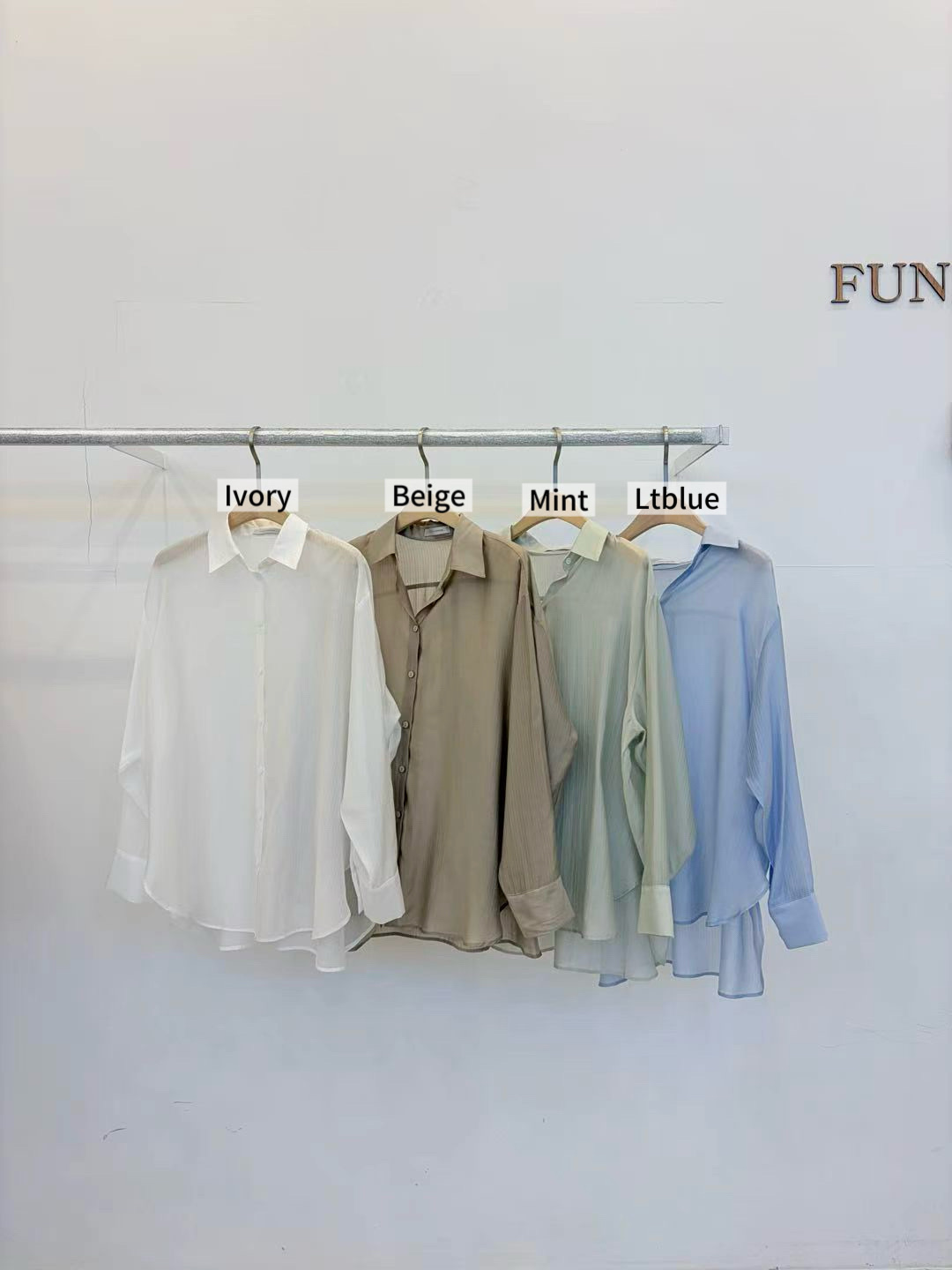 FP27 / SEMI SHEER LOOSE FIT SHIRT