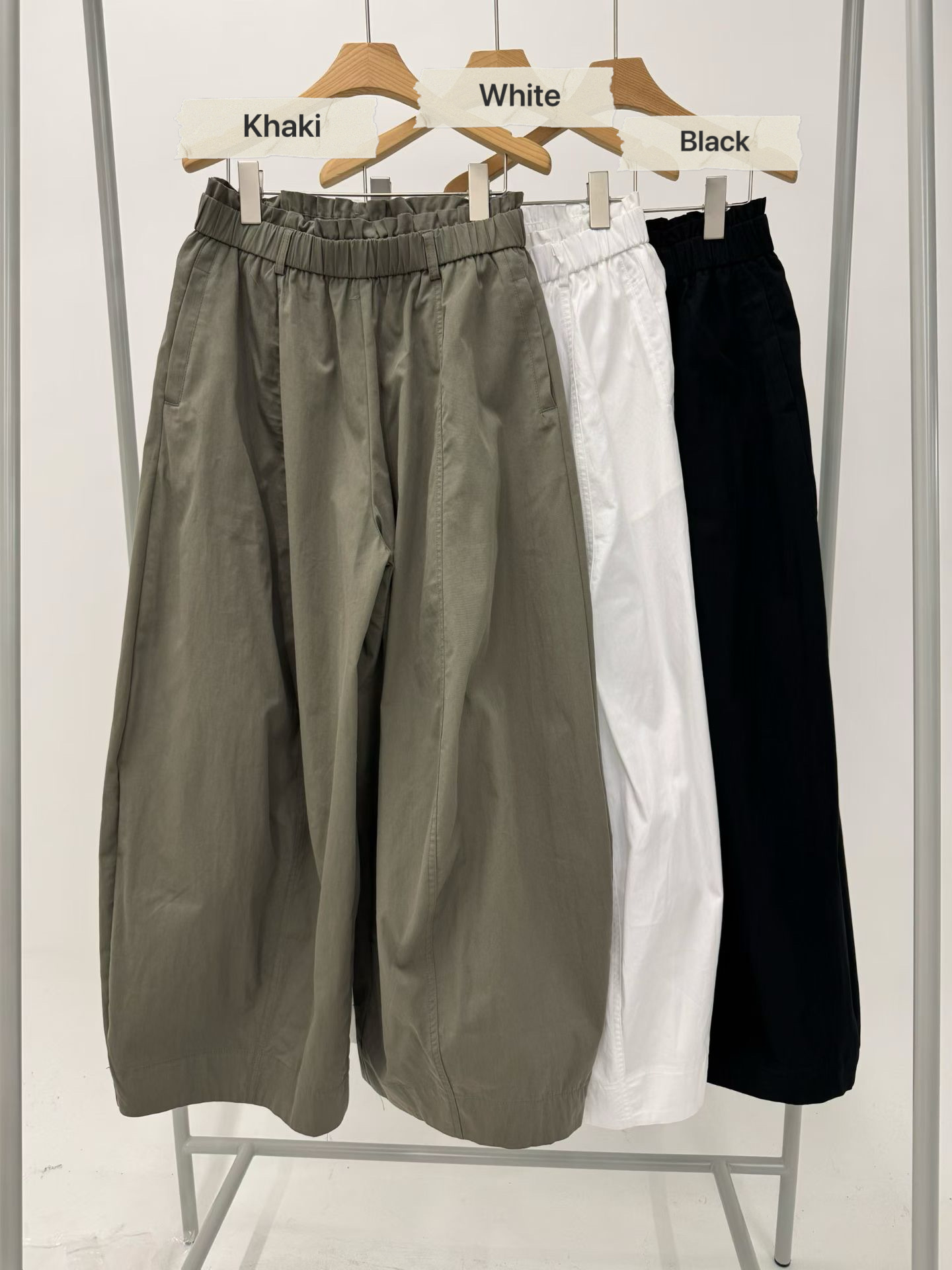 PG28 / RUFFLE WAIST BAND BAGGY TROUSERS