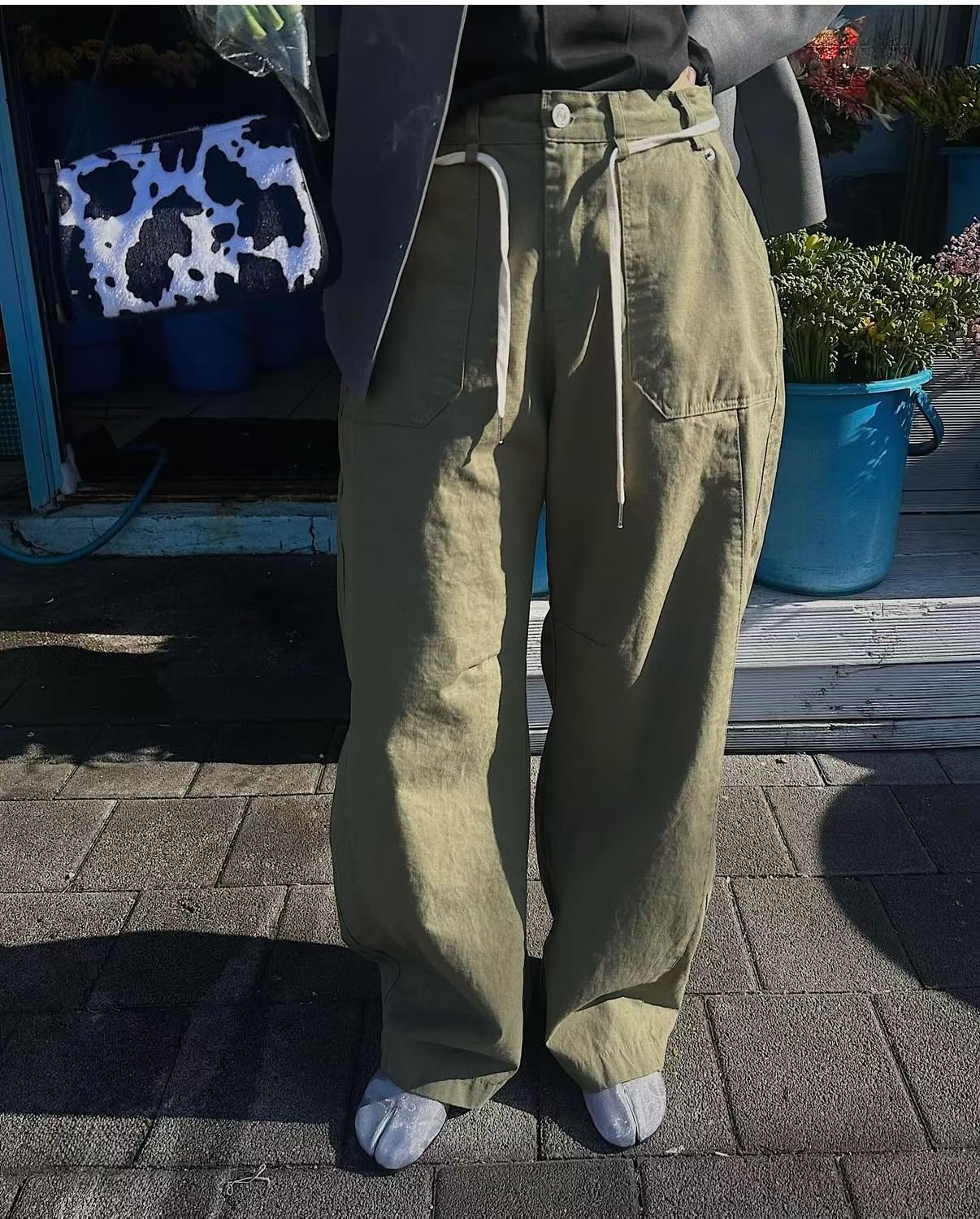 FG22 / CONTRAST STRING POCKET PANTS