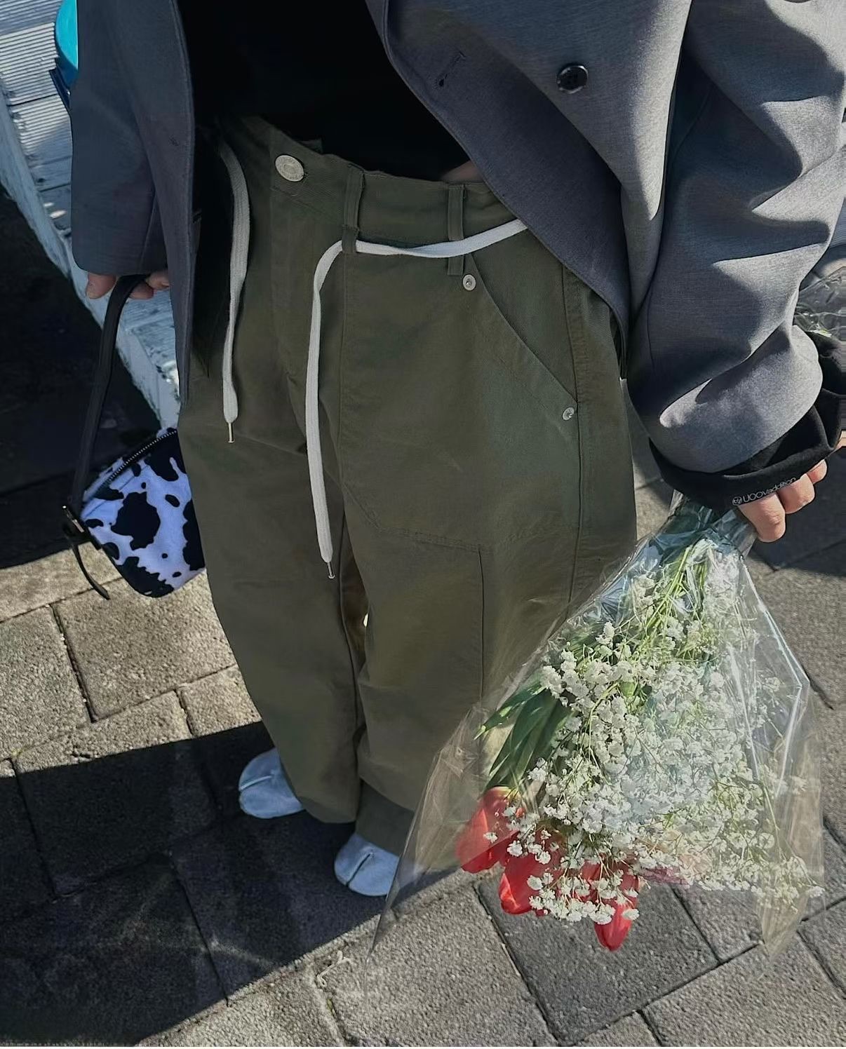 FG22 / CONTRAST STRING POCKET PANTS