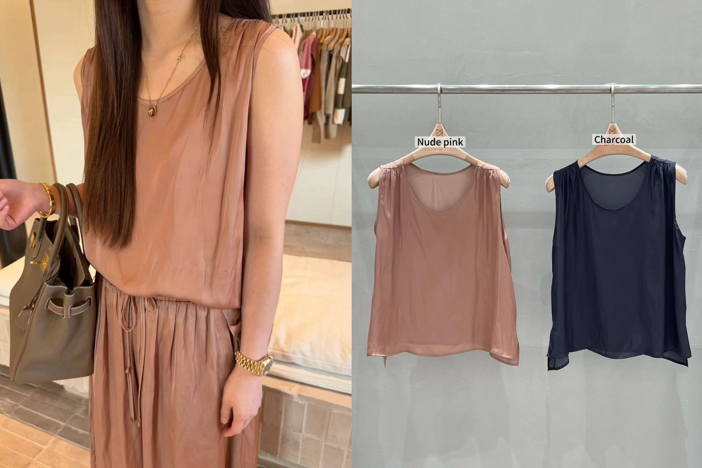MU20 / SCOOP NECKLINE SLEEVELESS TOP