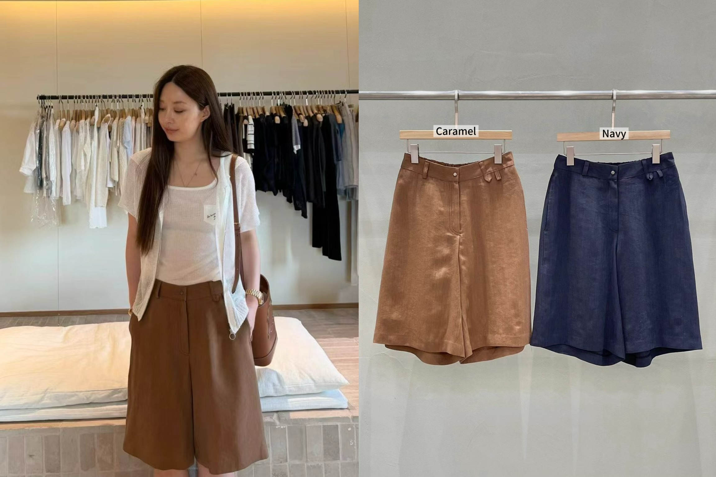 MU31 / ELASTIC WAISTBAND POCKET BERMUDAS