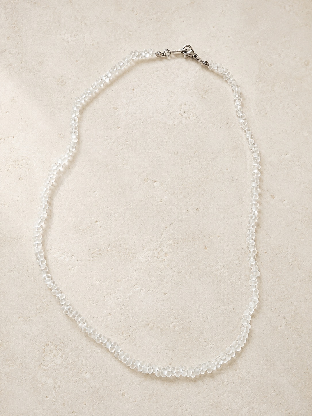 NK02 / CLEAR ROUND BEADED NECKLACE