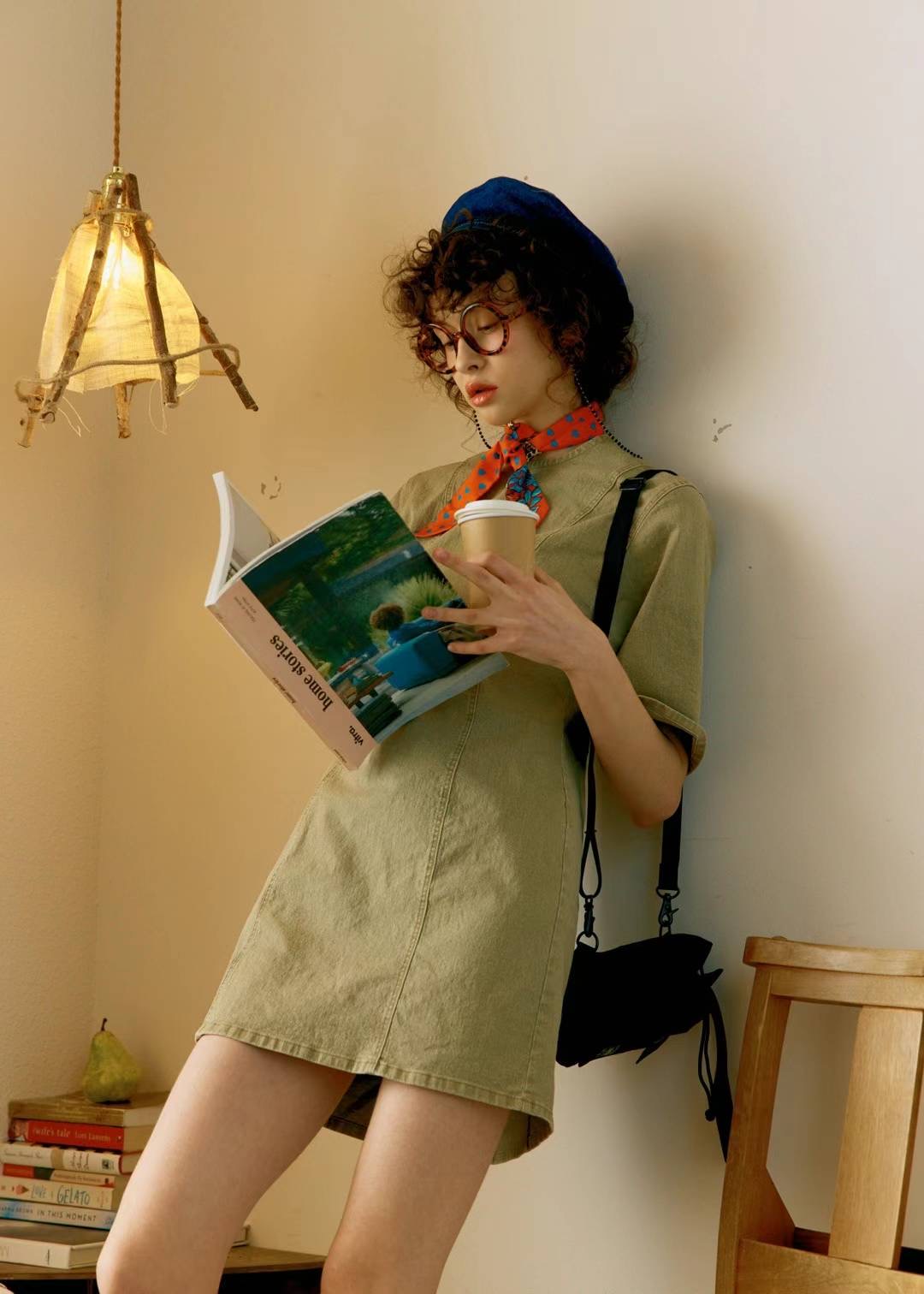 GERRA DENIM SHIFT DRESS 