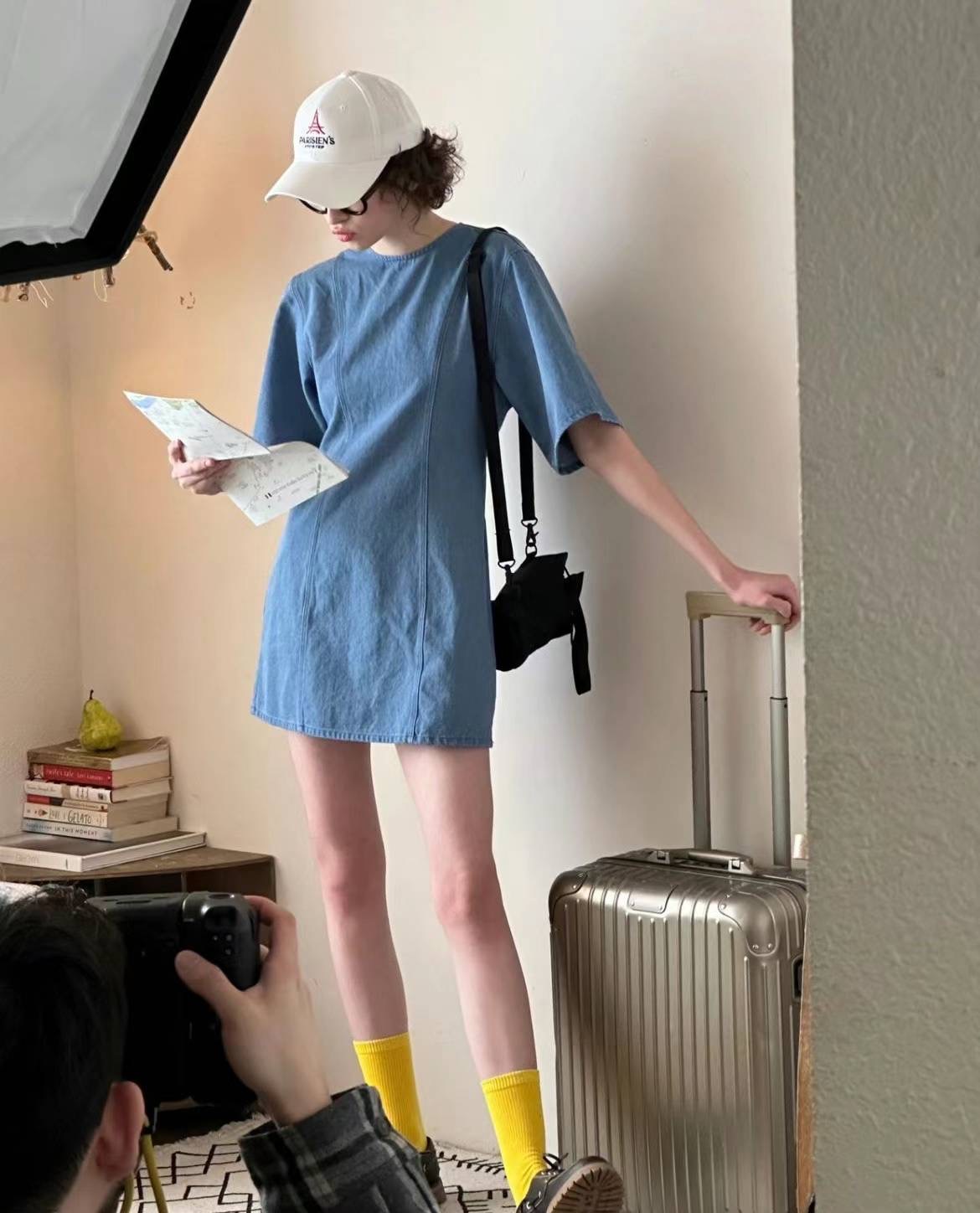 GERRA DENIM SHIFT DRESS 