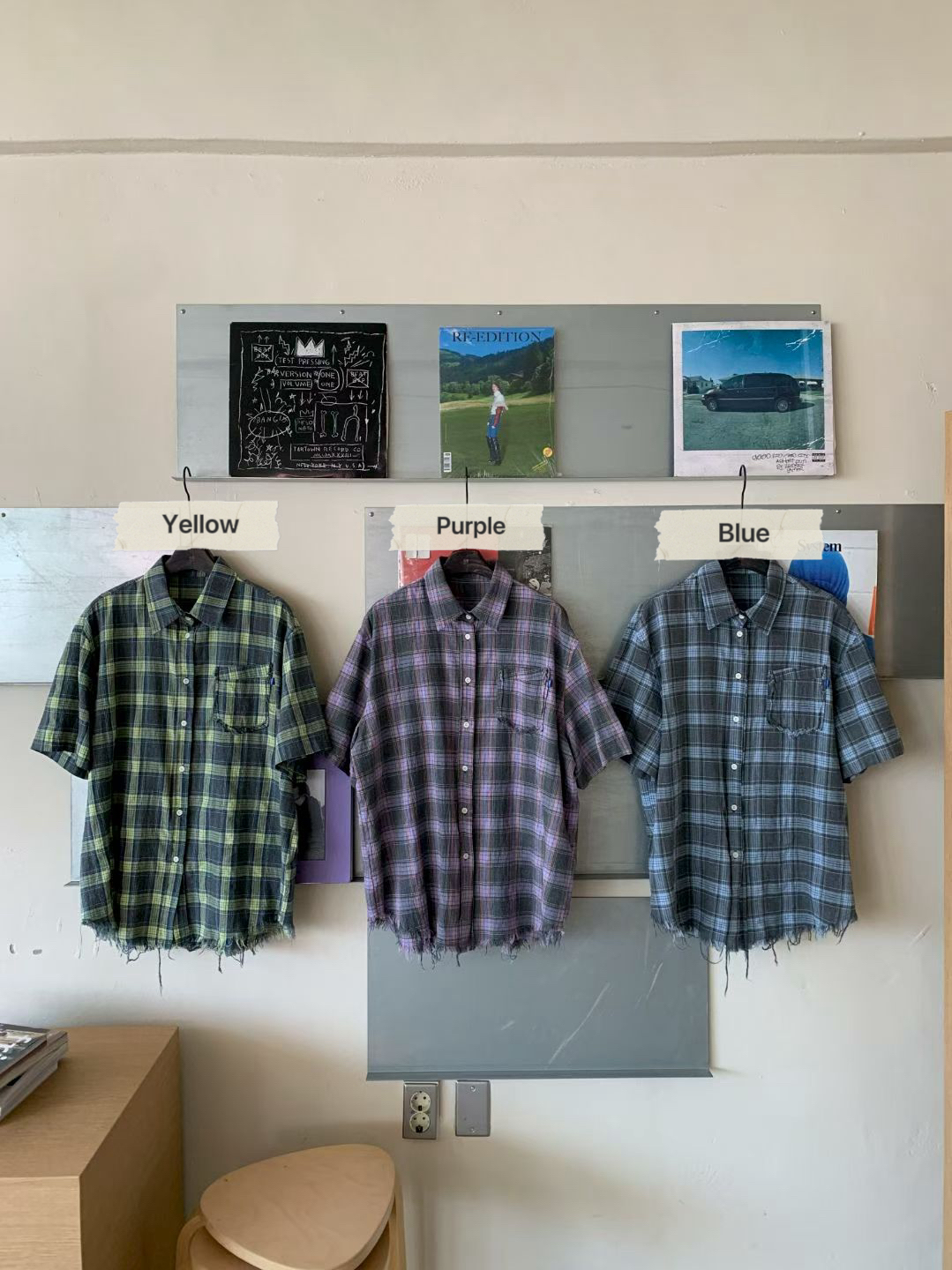KS18/BUTTON DOWN CHECKERED SHIRT 