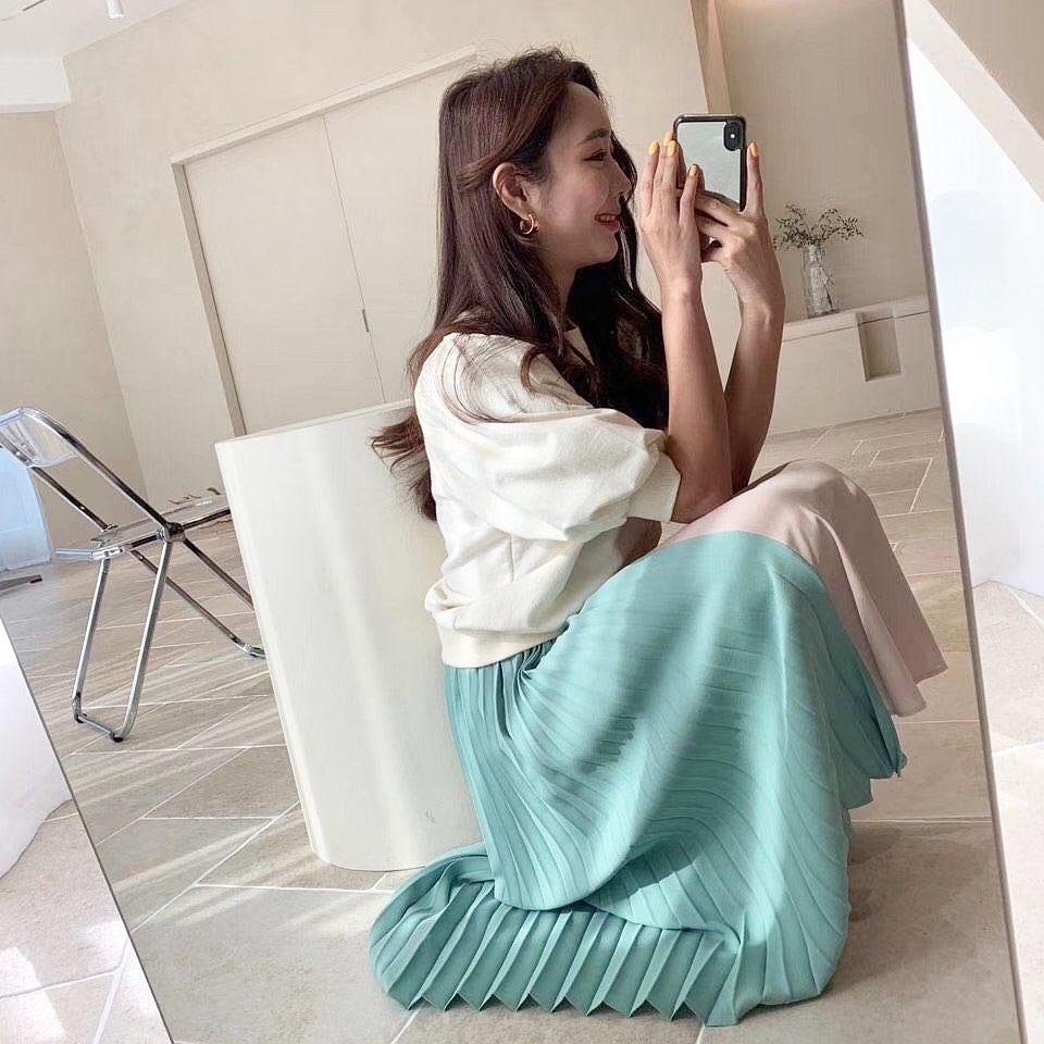 Kora press pleats skirt