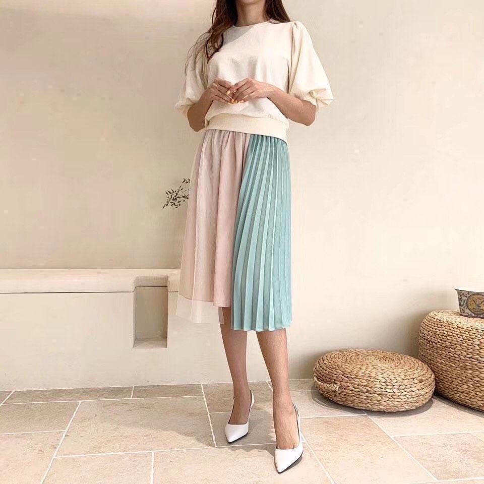 Kora press pleats skirt