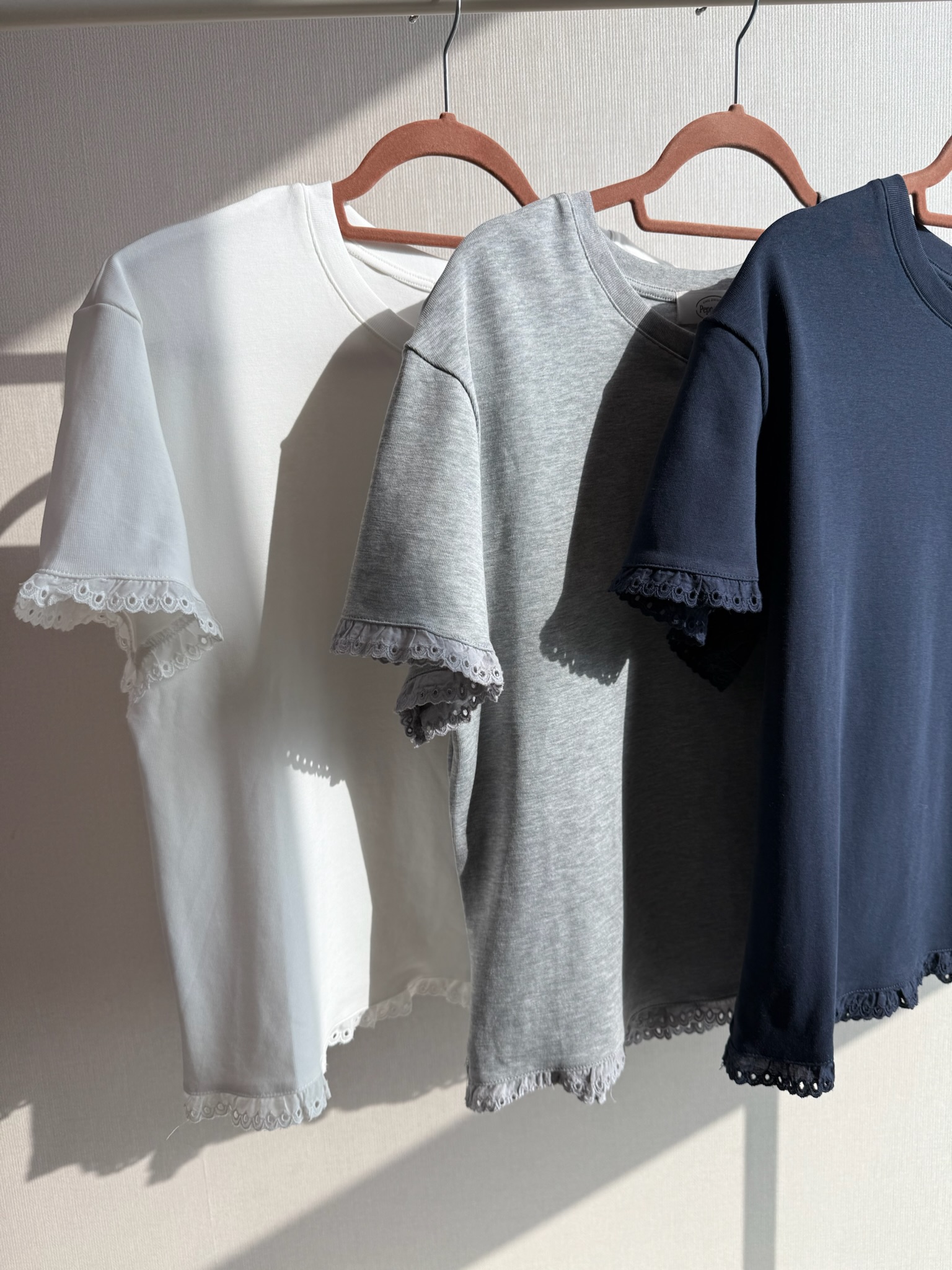 TS33 / Crochet Trimmings Short Sleeves Top