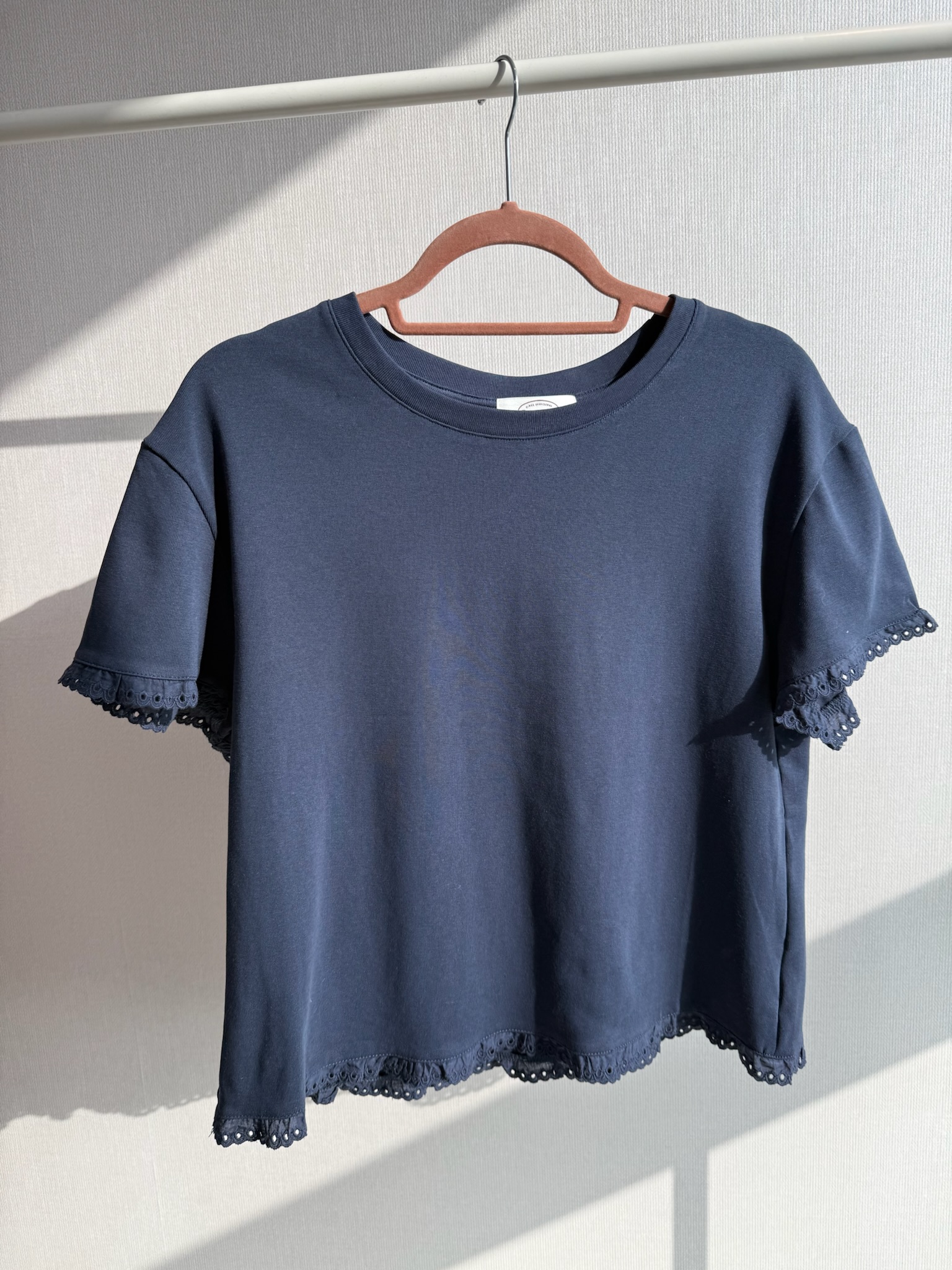 TS33 / Crochet Trimmings Short Sleeves Top