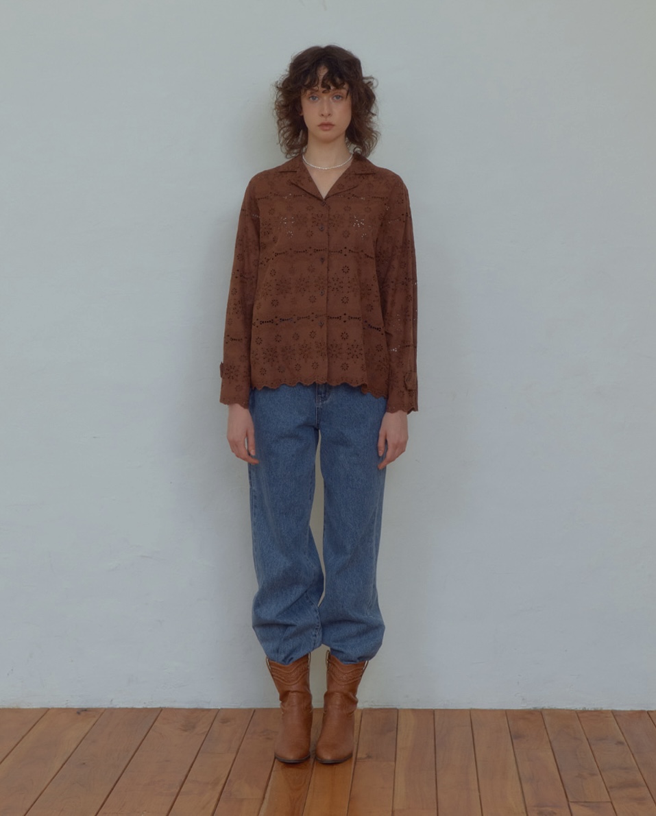DD01 / Rosalie Lace Open Collar Shirt