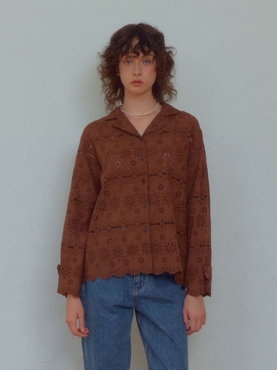 DD01 / Rosalie Lace Open Collar Shirt