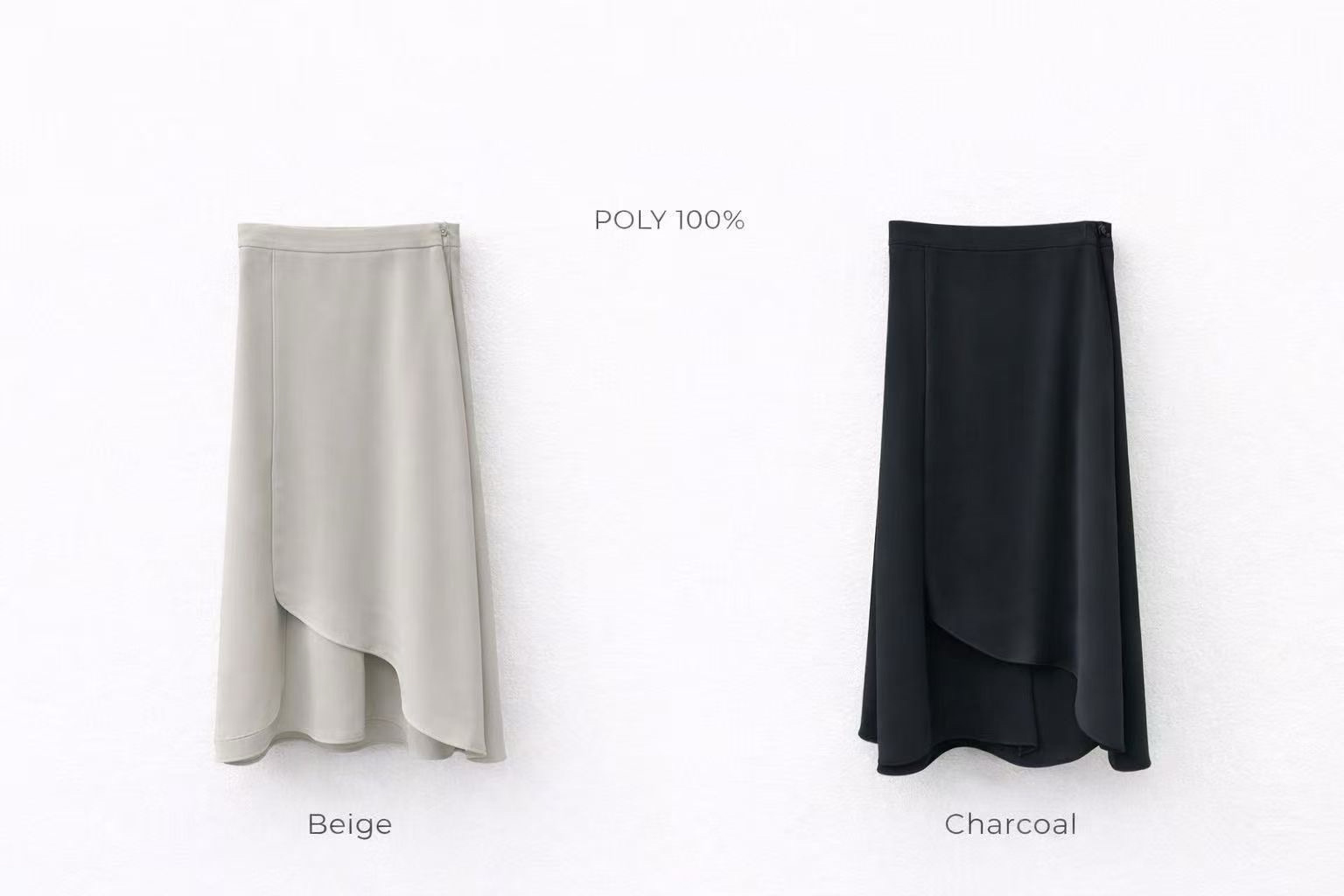 ME03 / Irregular Hem Soft Skirt
