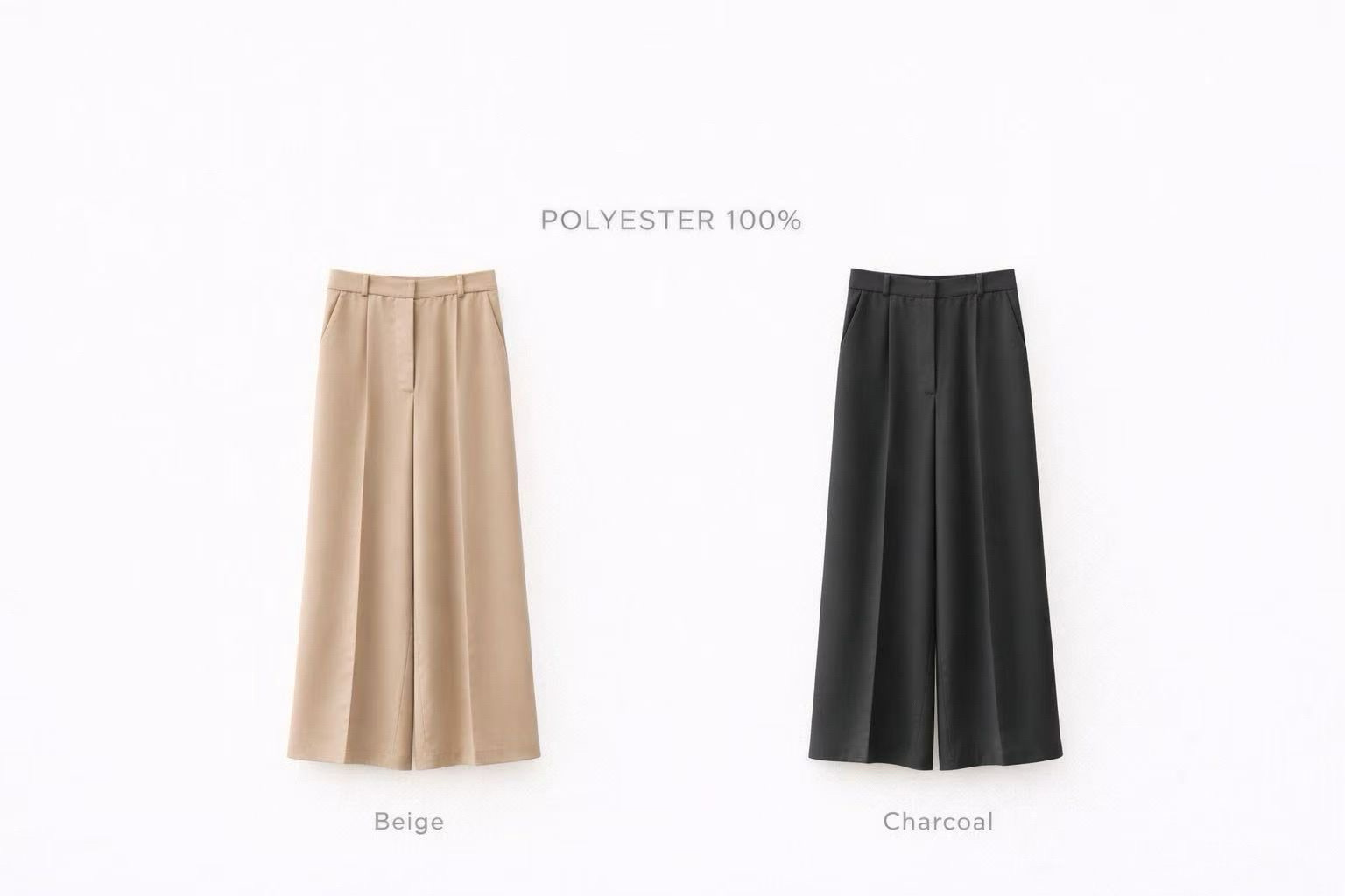 ME06 / Banded Waist Straight Leg Trousers