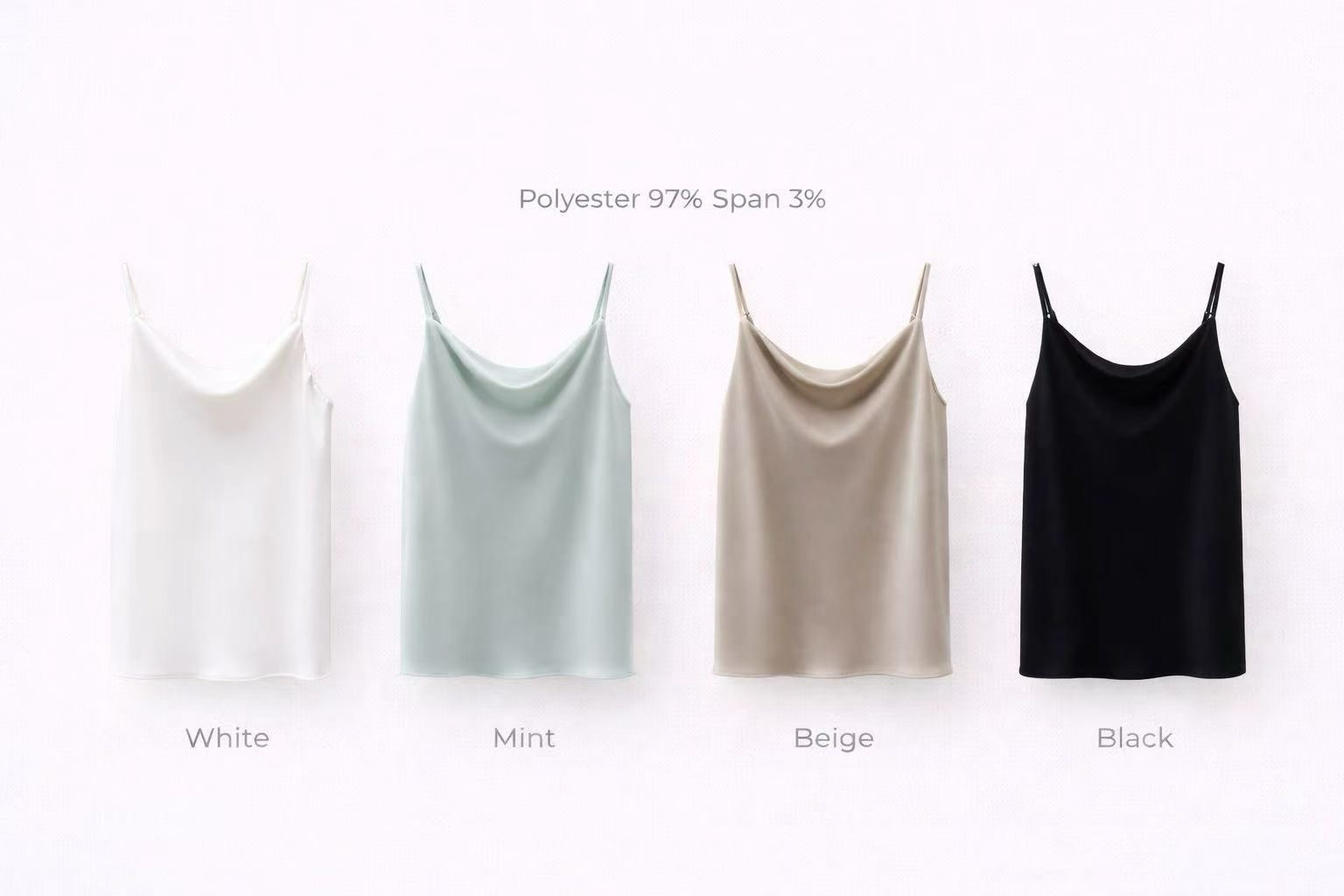 ME11 / Spaghetti Strap Cowl Neck Camisole