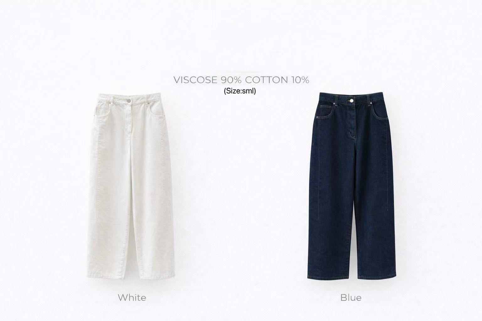 ME12 / Straight Leg Denim Trousers