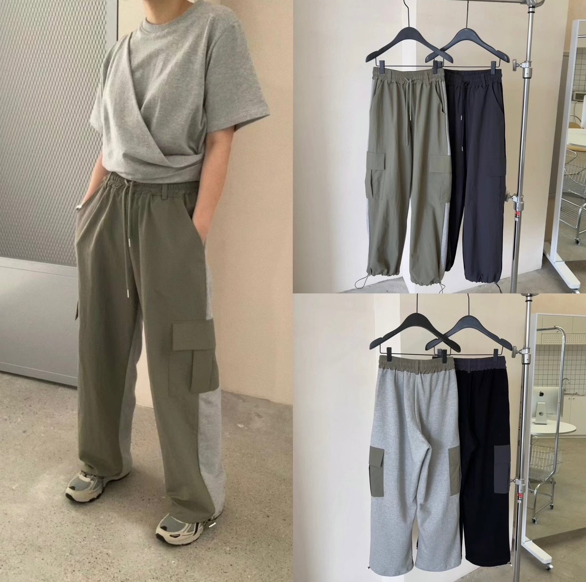 F06 / TWO-TONE CARGO PANTS