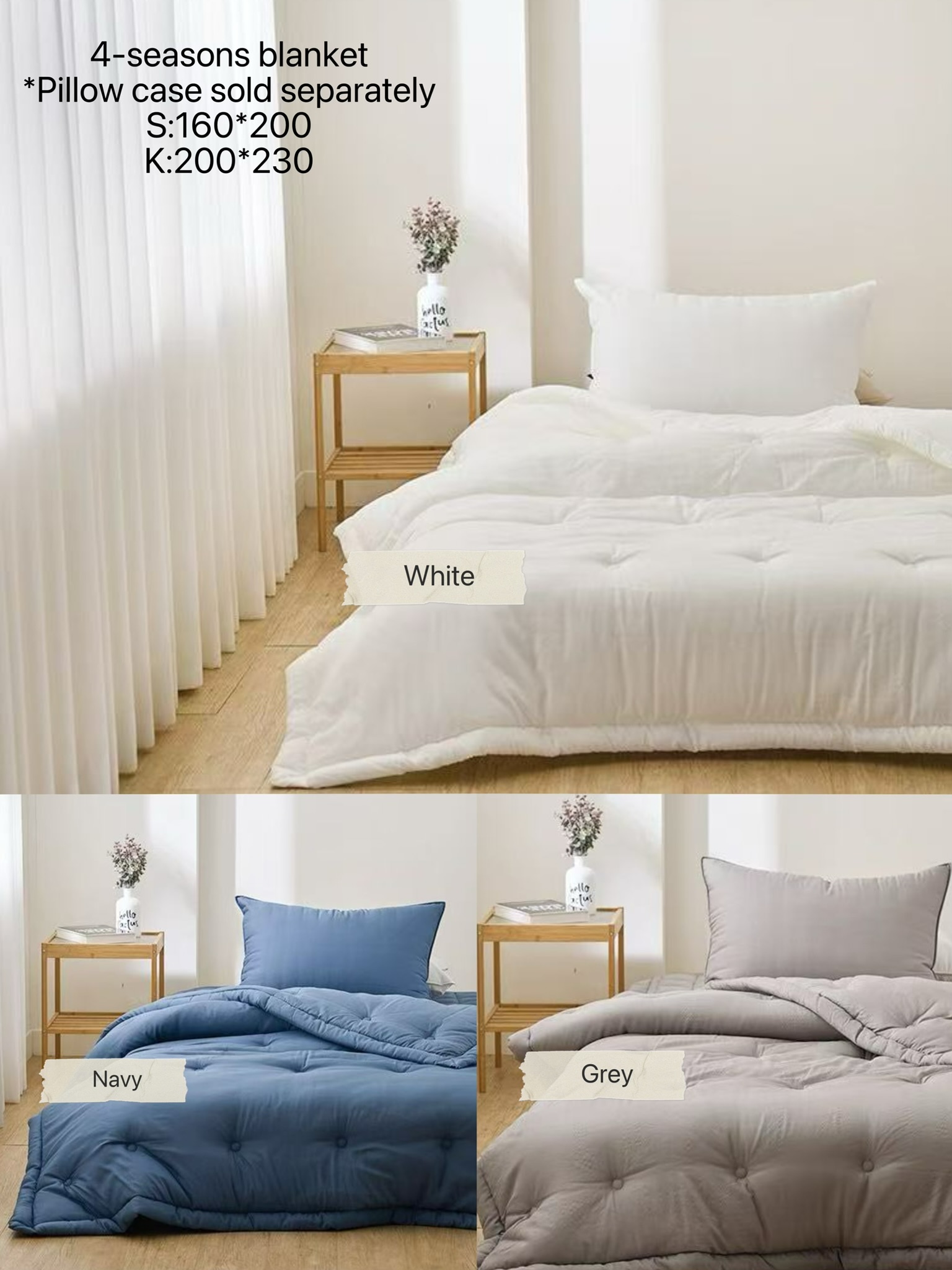 BN05 / MISTY MORNING SOLID COLORS BLANKET