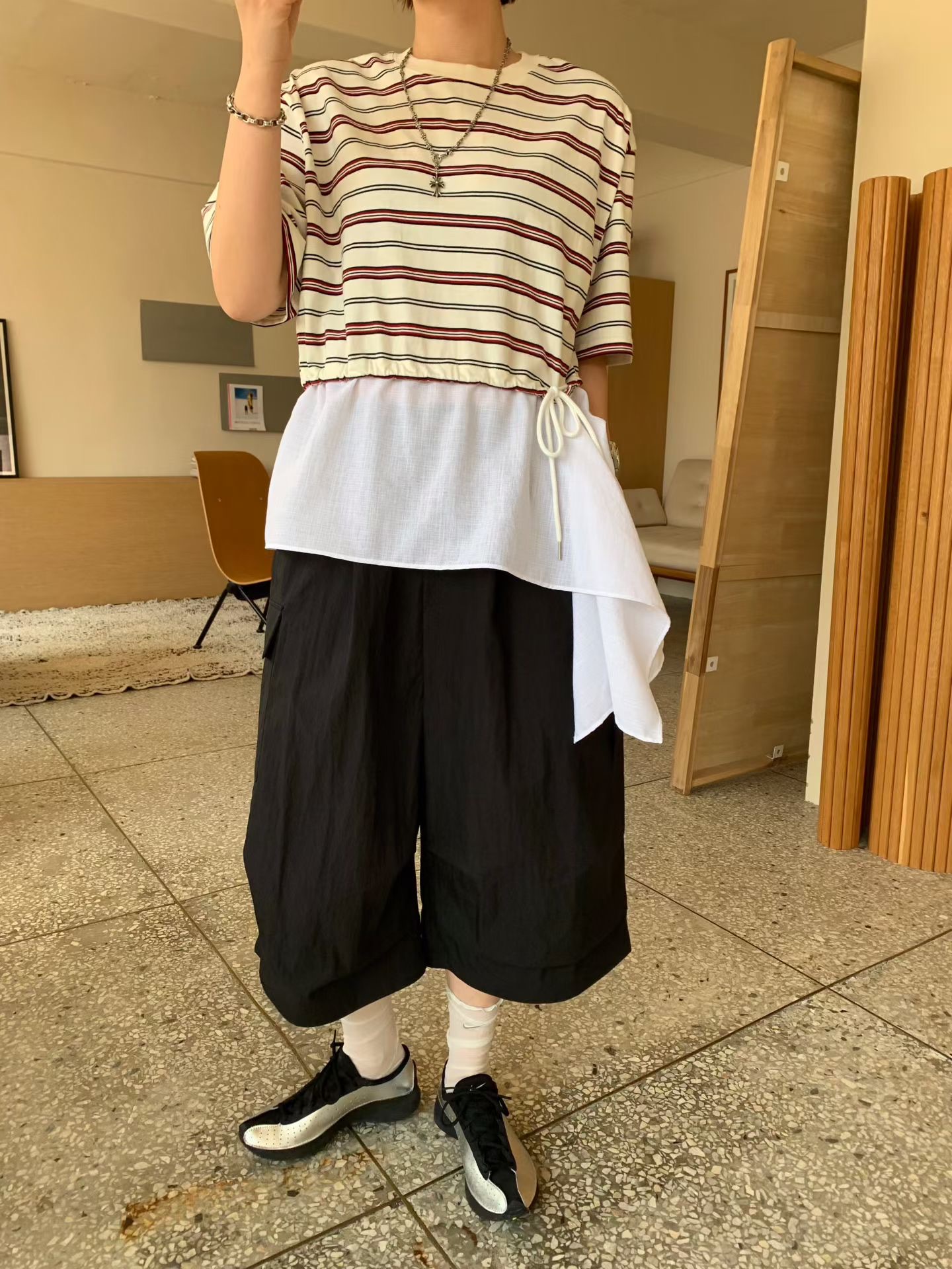 KS04 / RELAXED BALLOON FIT CARGO TROUSERS
