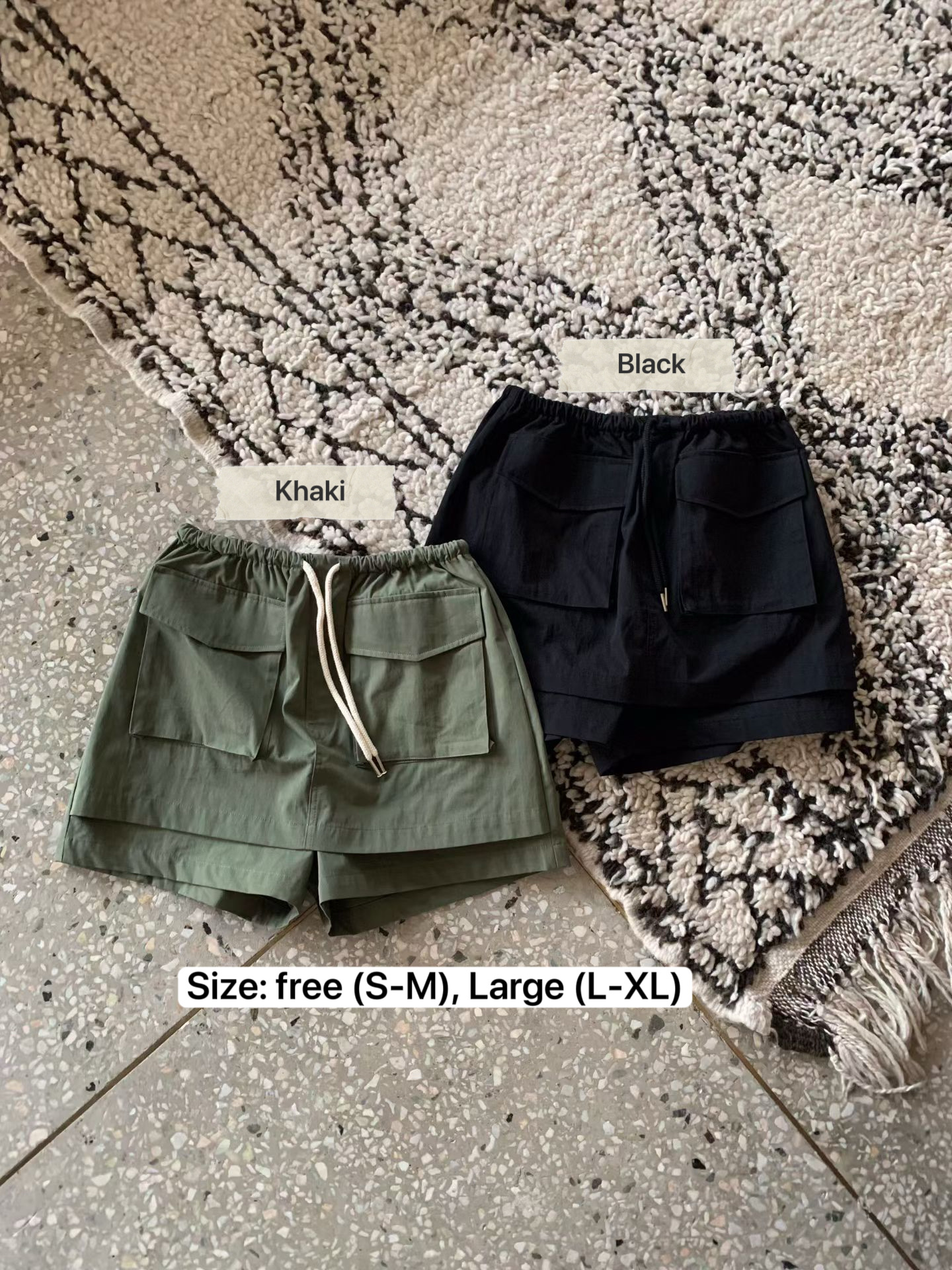 KS12 / BANDED WAIST CARGO SKORTS