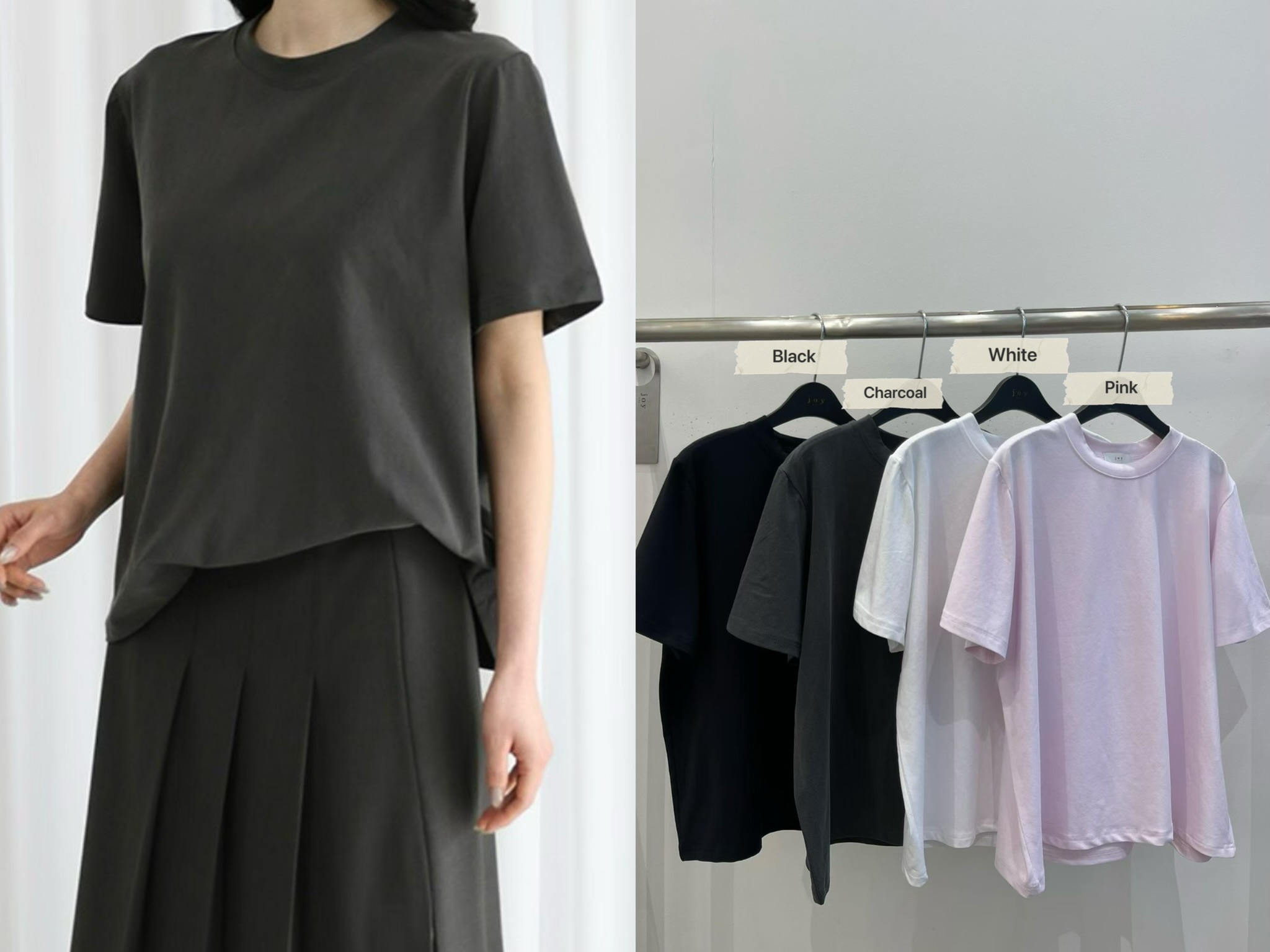 JY18 / SHORT SLEEVES COTTON TEE