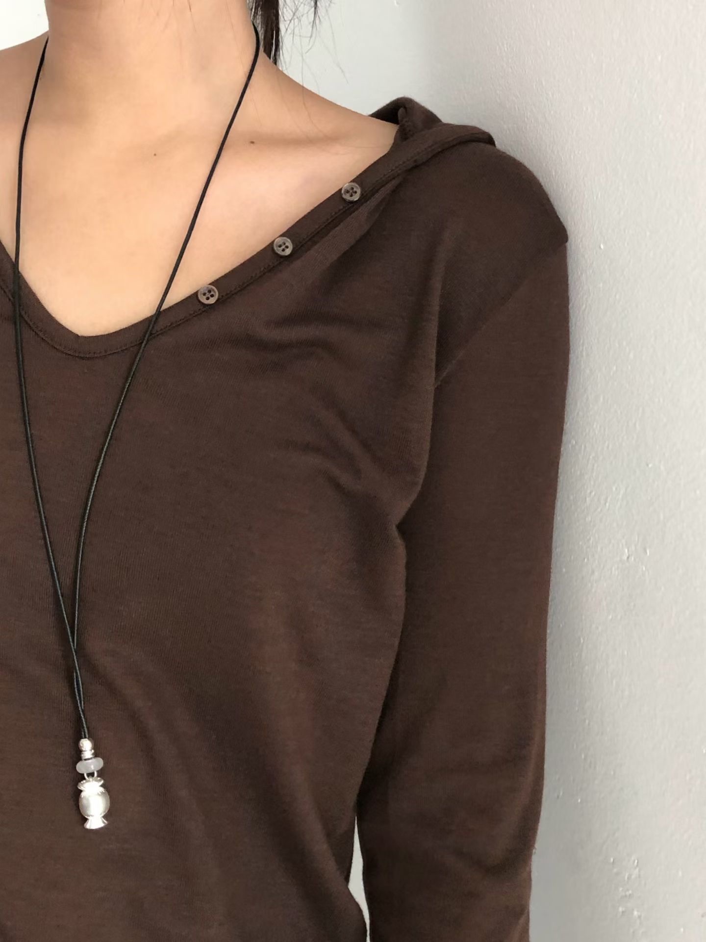 ER01 / HOODED LONG SLEEVES TOP