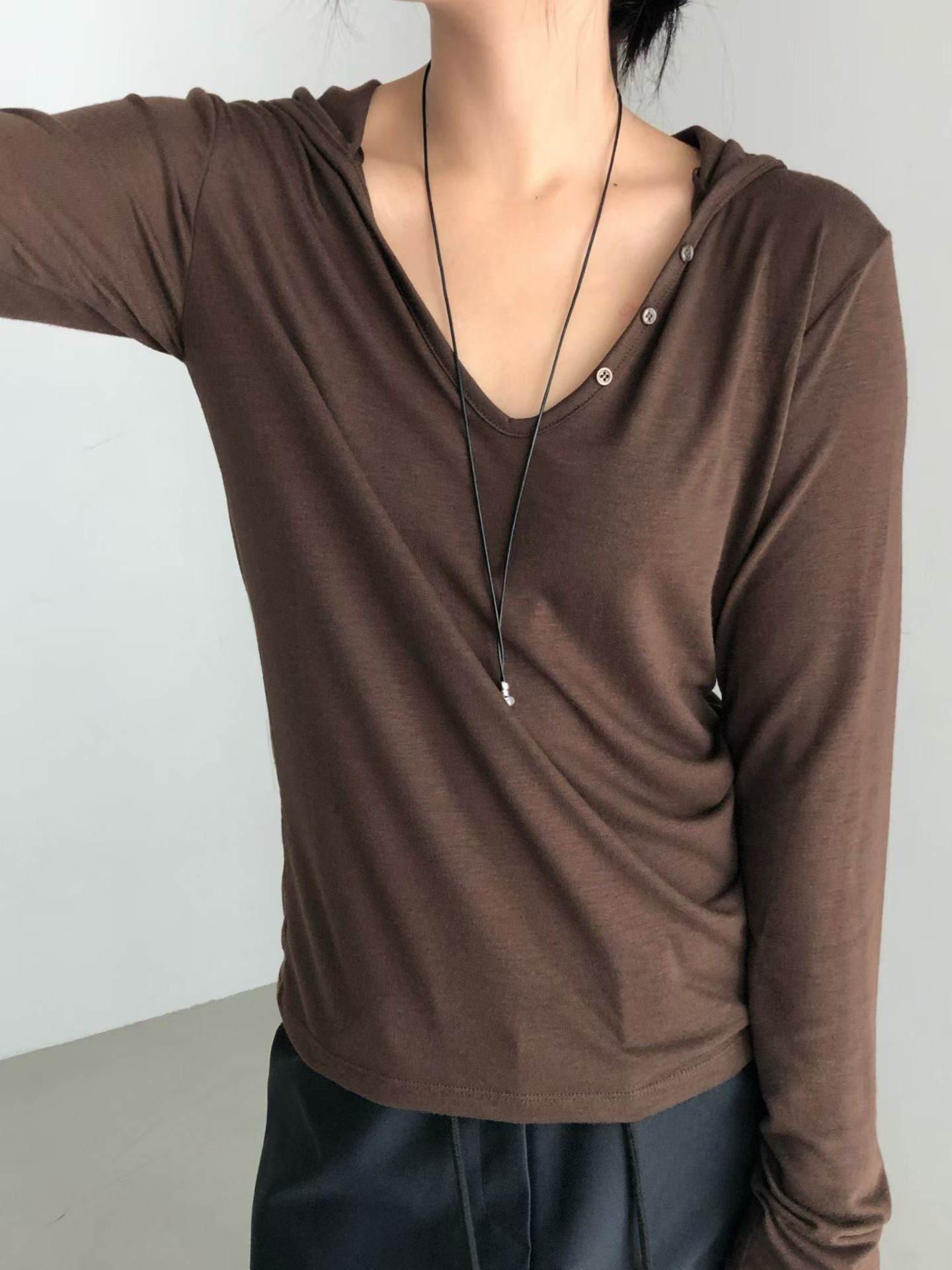 ER01 / HOODED LONG SLEEVES TOP