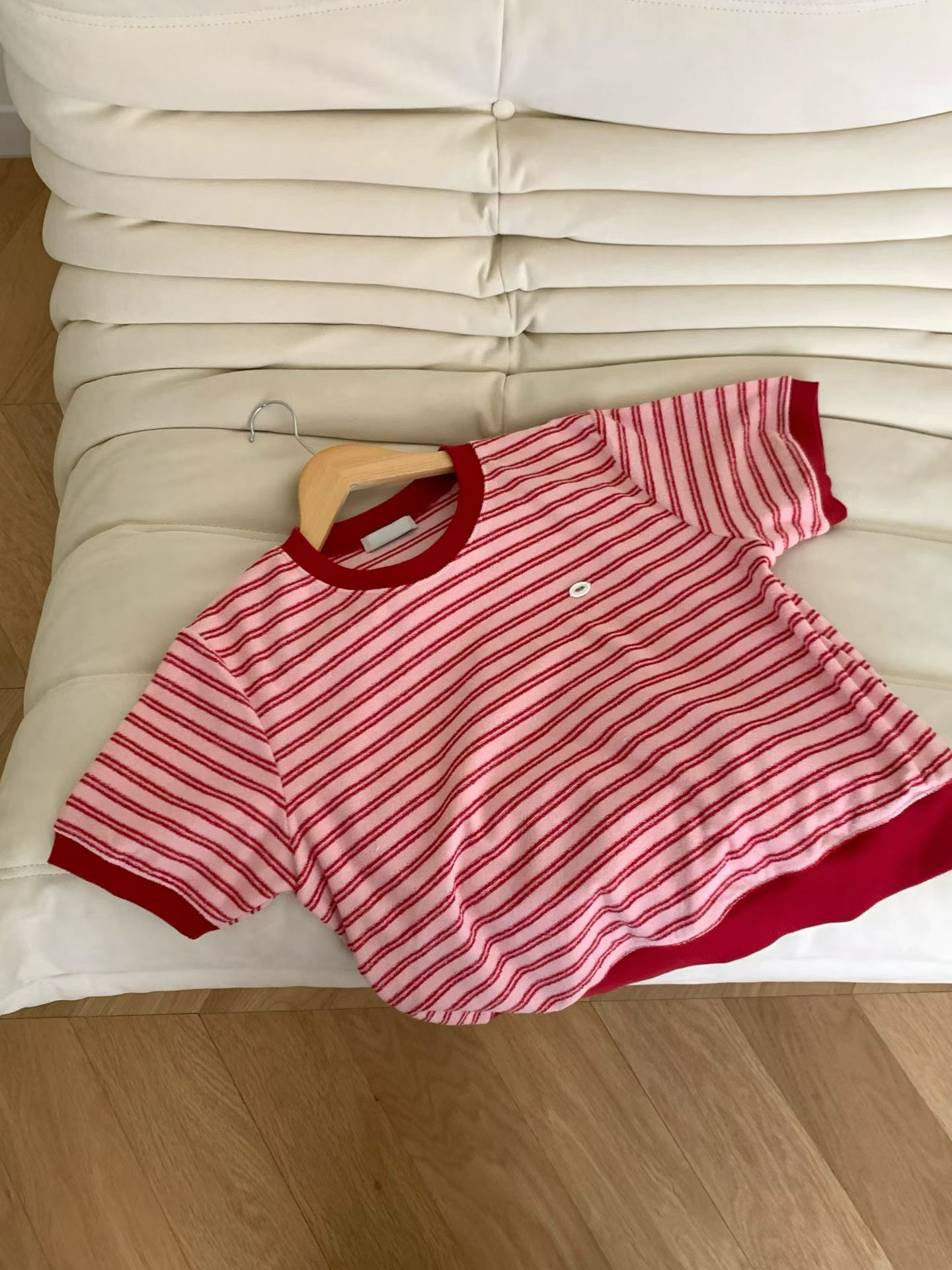 EVAN WAIST BANDING STRIPE TOP