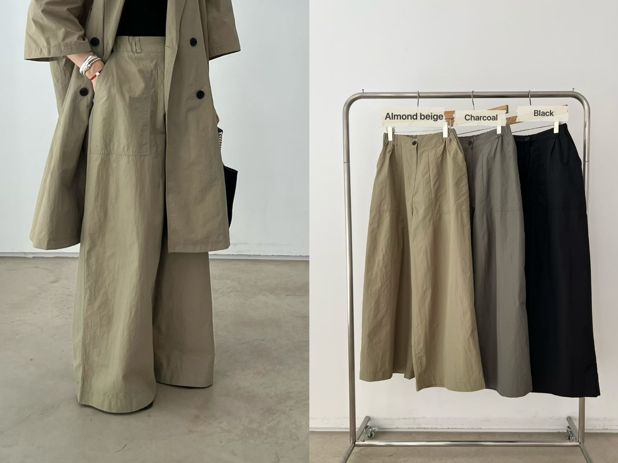 VN24 / POCKET WIDE-LEGGED TROUSERS