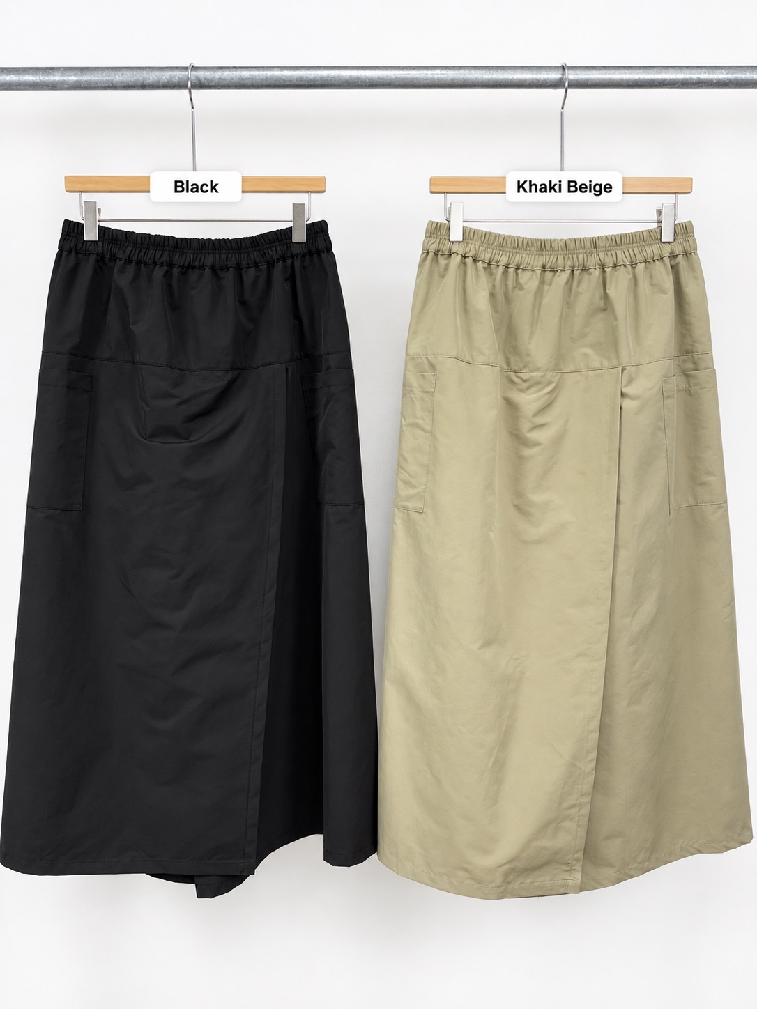 ER04 / BANDED WAIST POCKET SKIRT PANTS