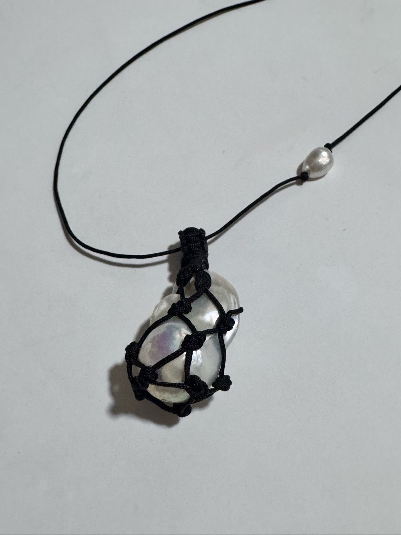 DK31 / FRESH WATER PEARL PENDANT LONG NECKLACE