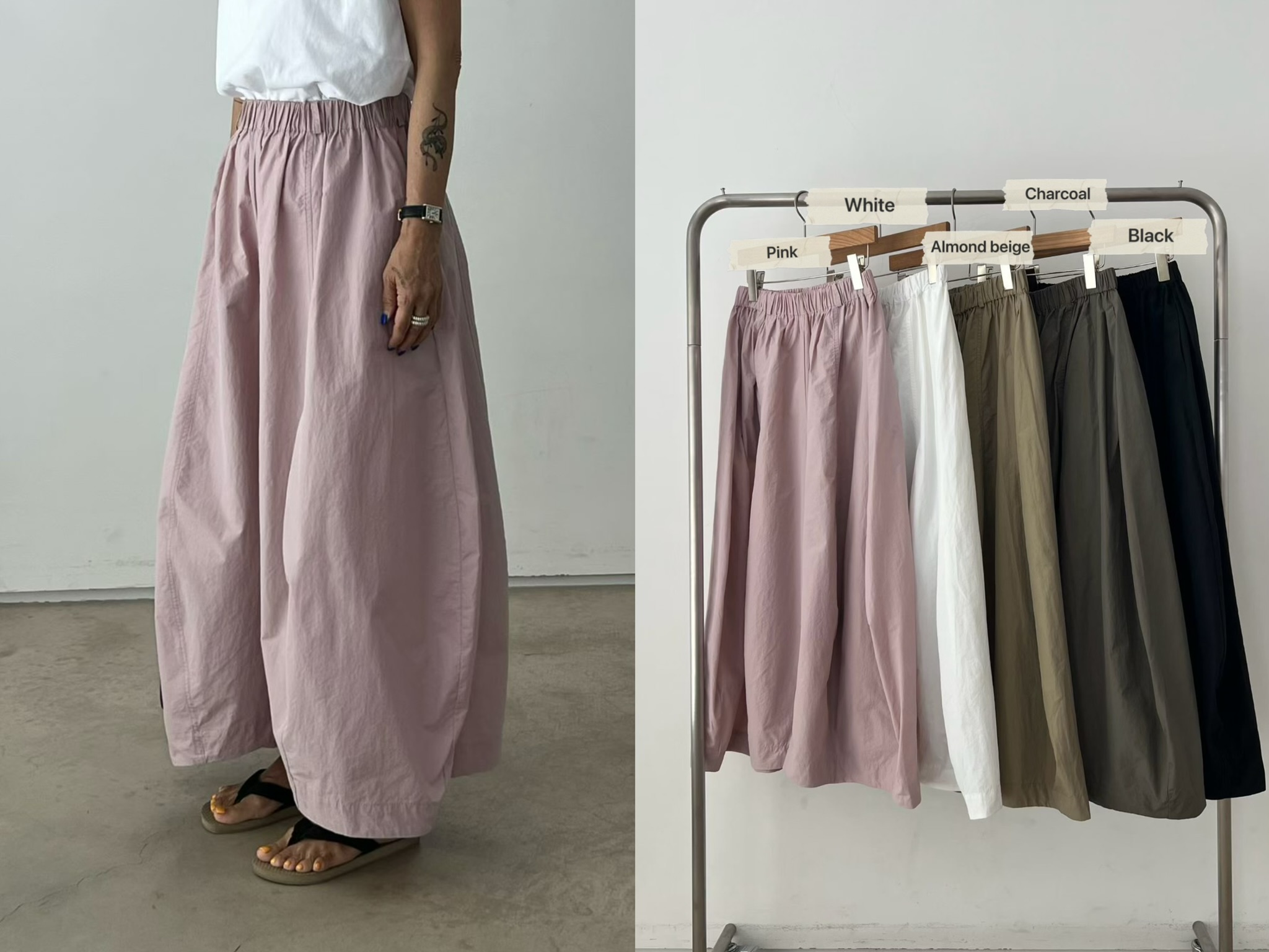 VN22 / BANDED WAIST POCKET BALLOON TROUSERS