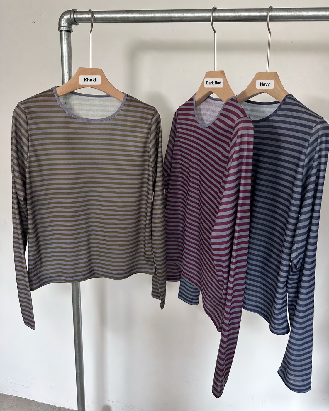 ER11 / CONTRAST STRIPE LONG SLEEVES TOP