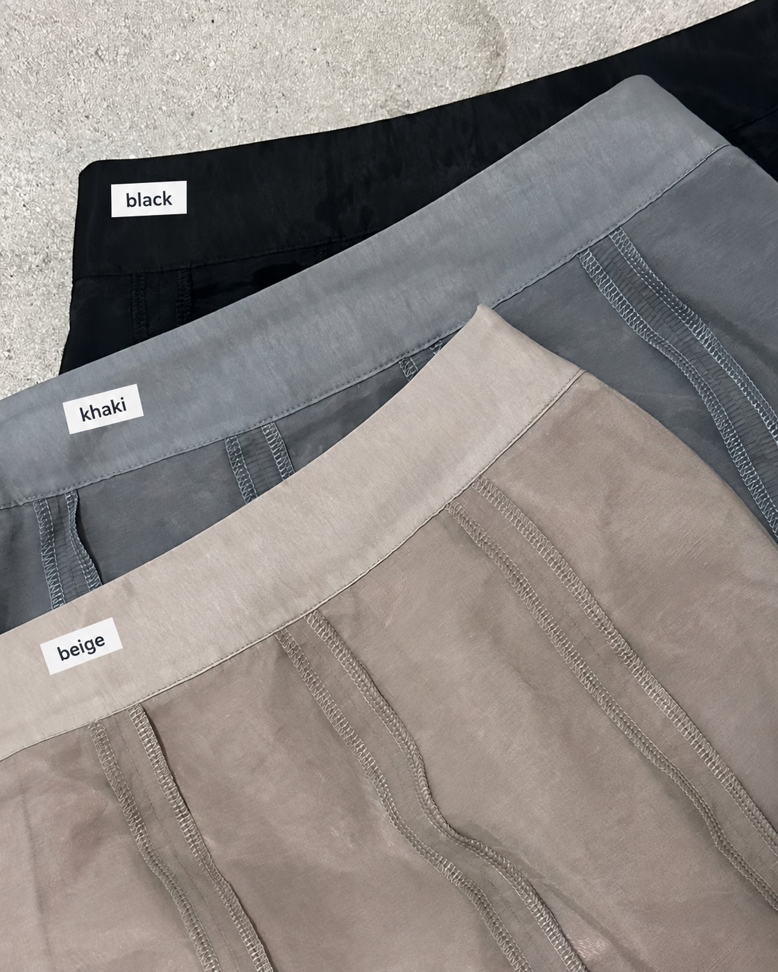 ER12 / SEMI SHEER PANELLED SEAM SKIRT