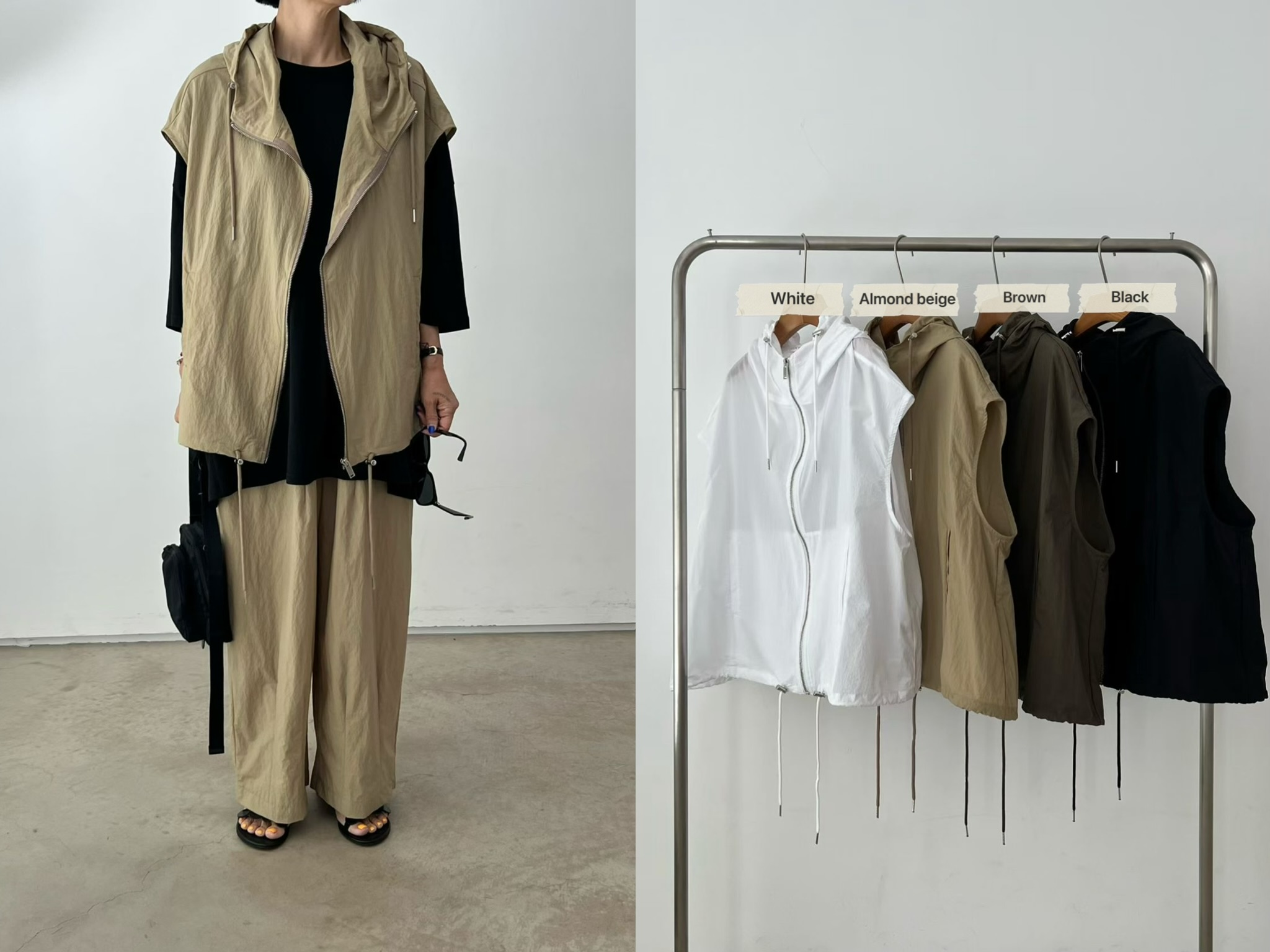 VN19 / TOGGLE HEM LIGHT WEIGHT VEST TOP