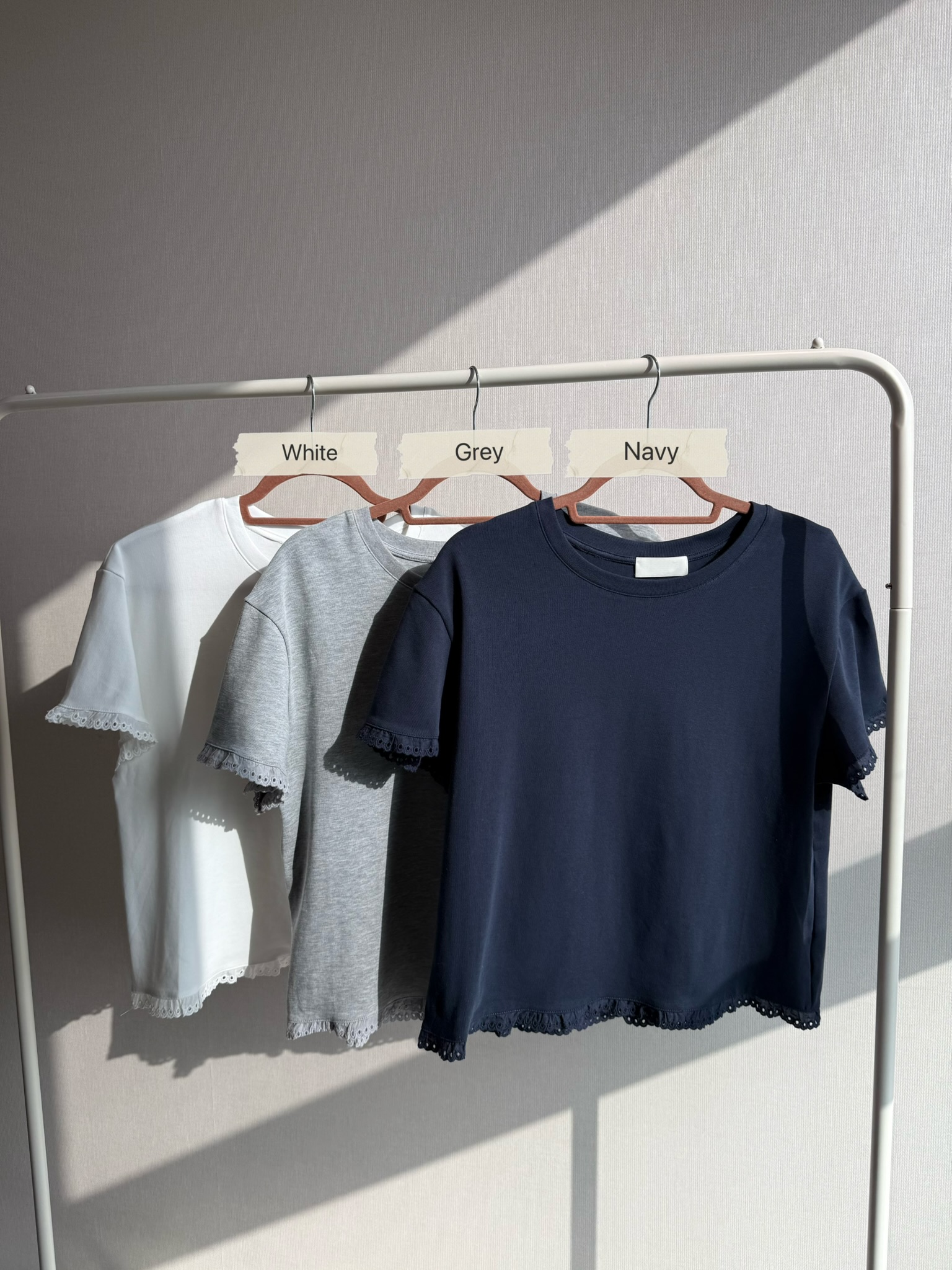 TS33 / Crochet Trimmings Short Sleeves Top